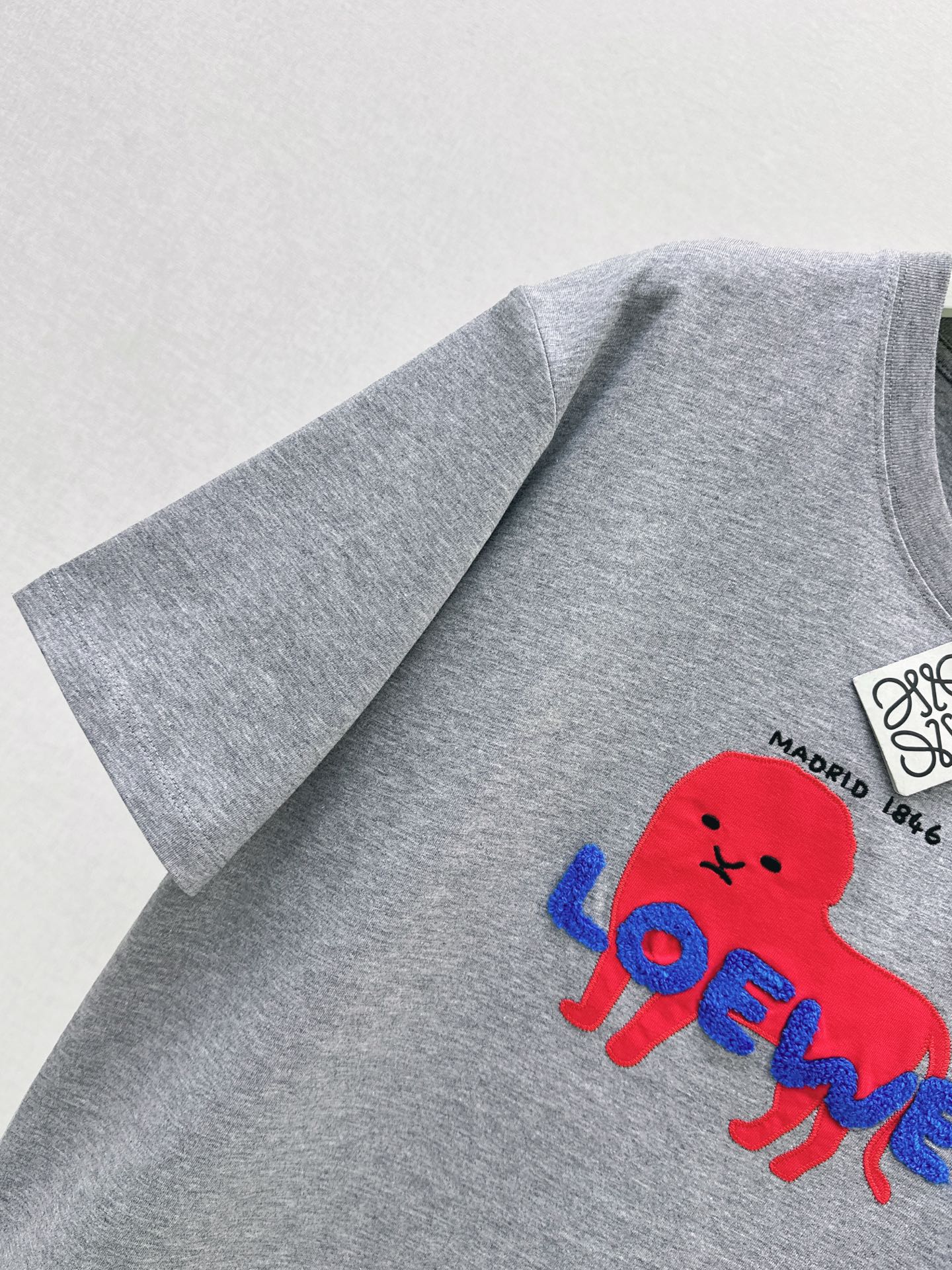 Loe 26ss print embroidery t-shirt