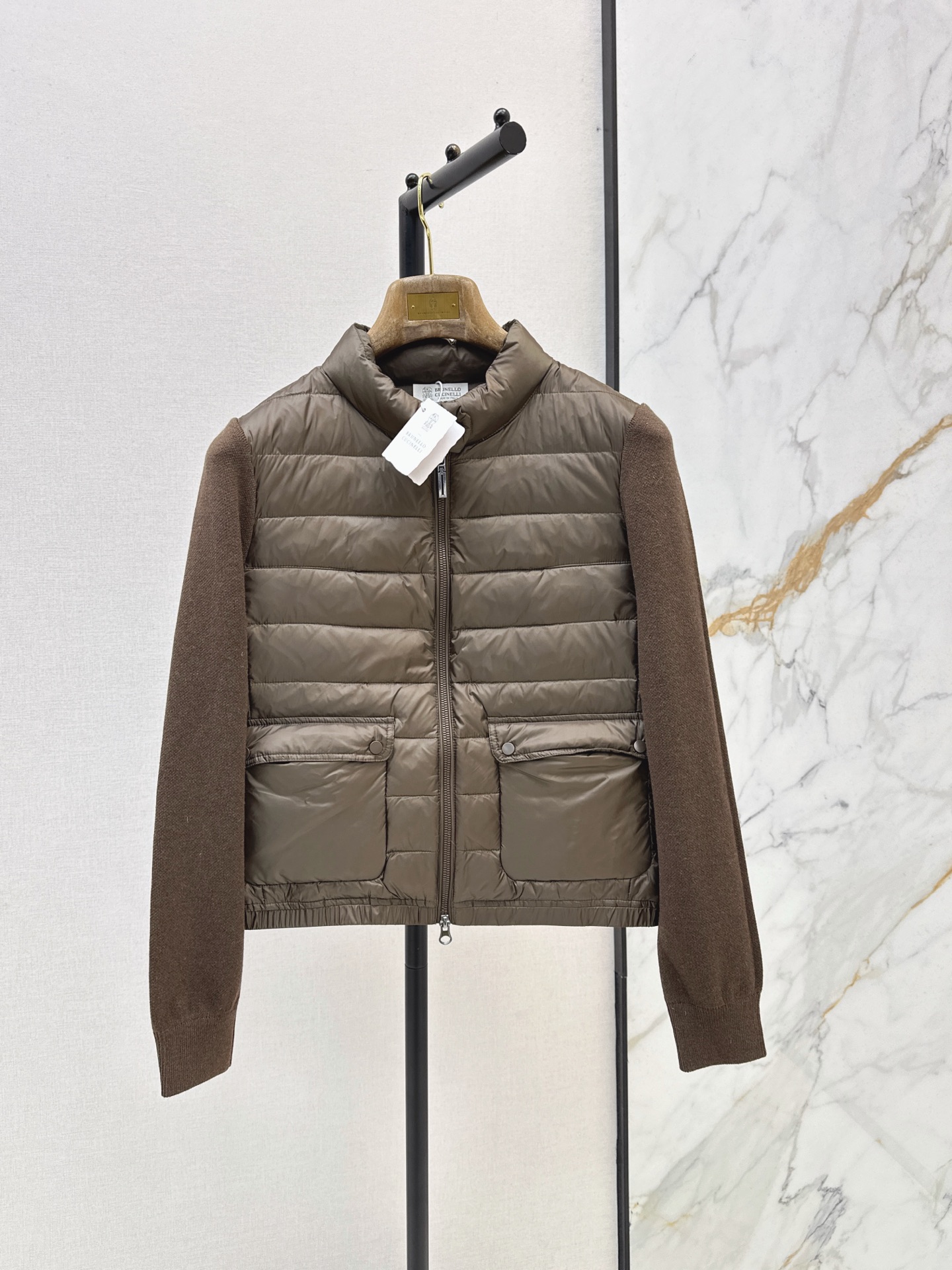 Bun 26fw knit contract down jacket