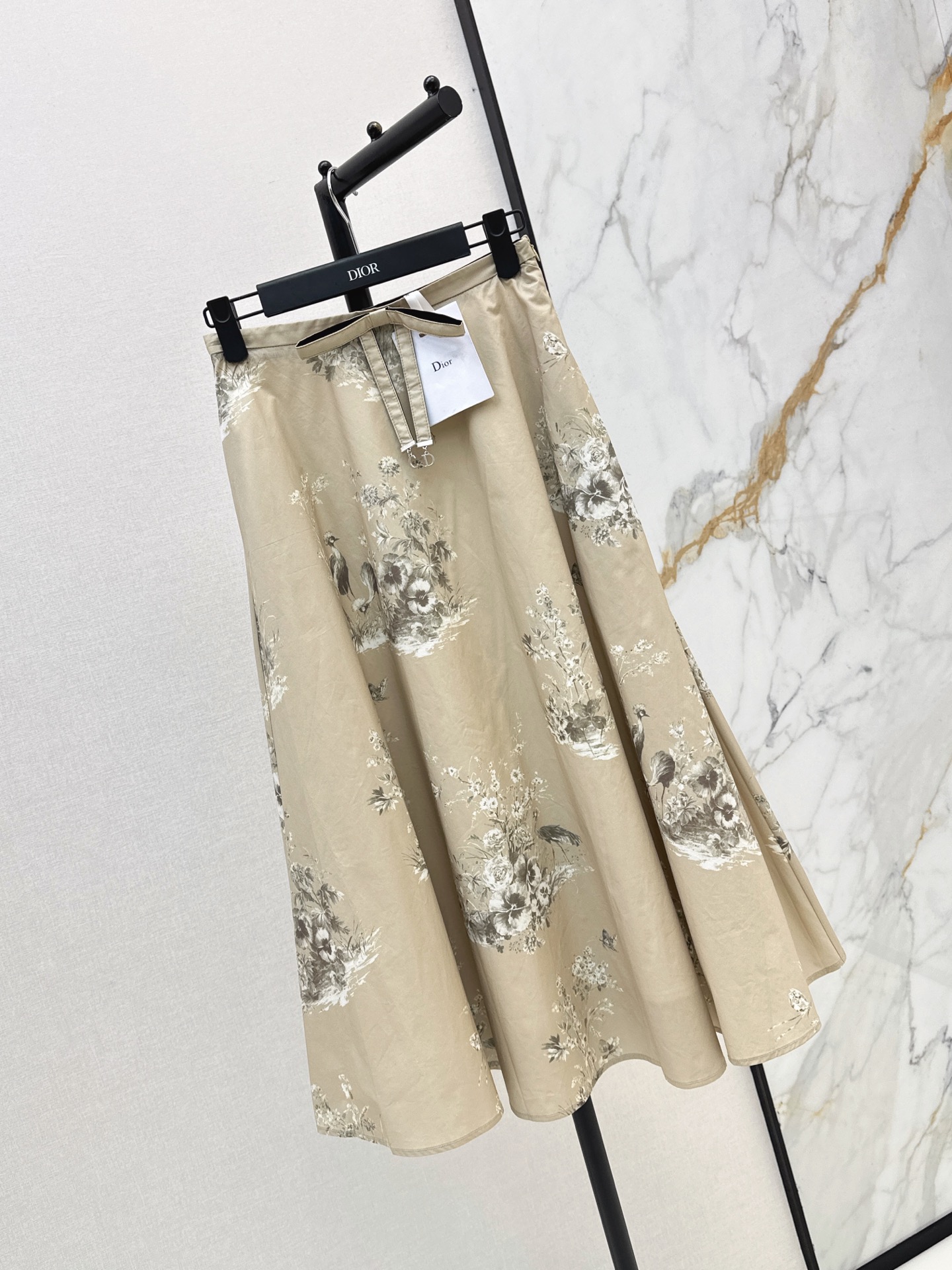 CD 26fw print pleated skirt