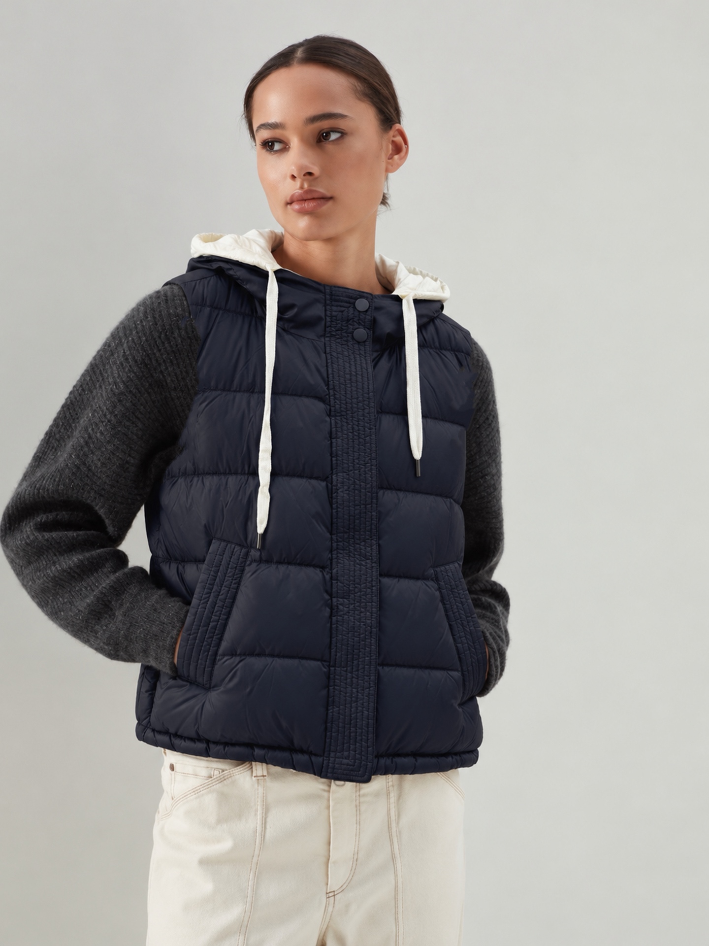 Brun 26fw hooded down vest