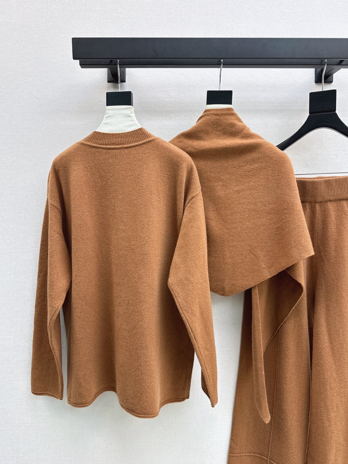 Row 26fw wool cape sweater pants sets