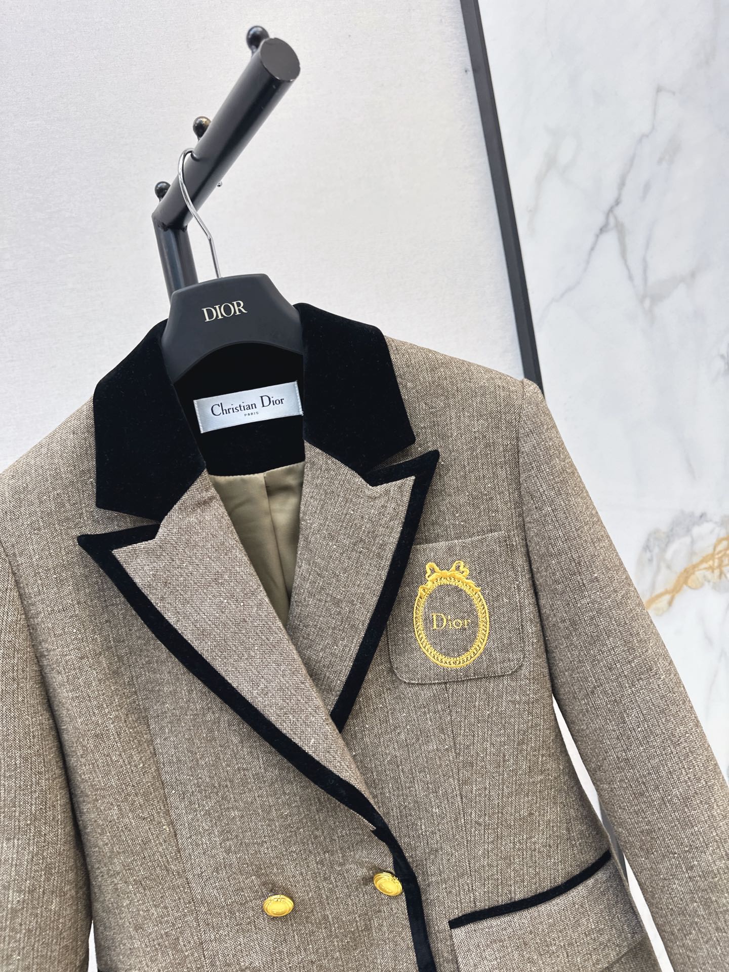 CD 26fw velvet trim blazer