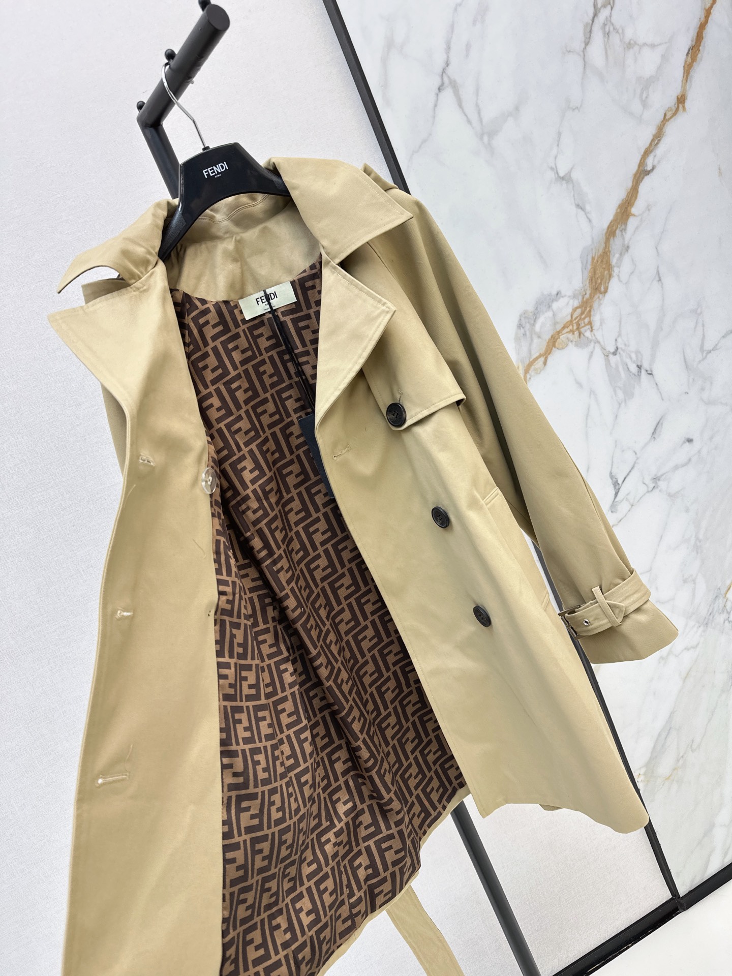 Fen 26fw hooded trench coats