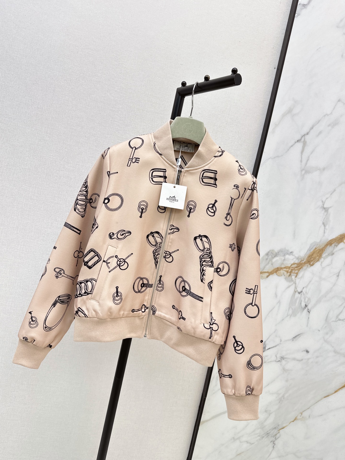 Her 26fw print zipper jacket
