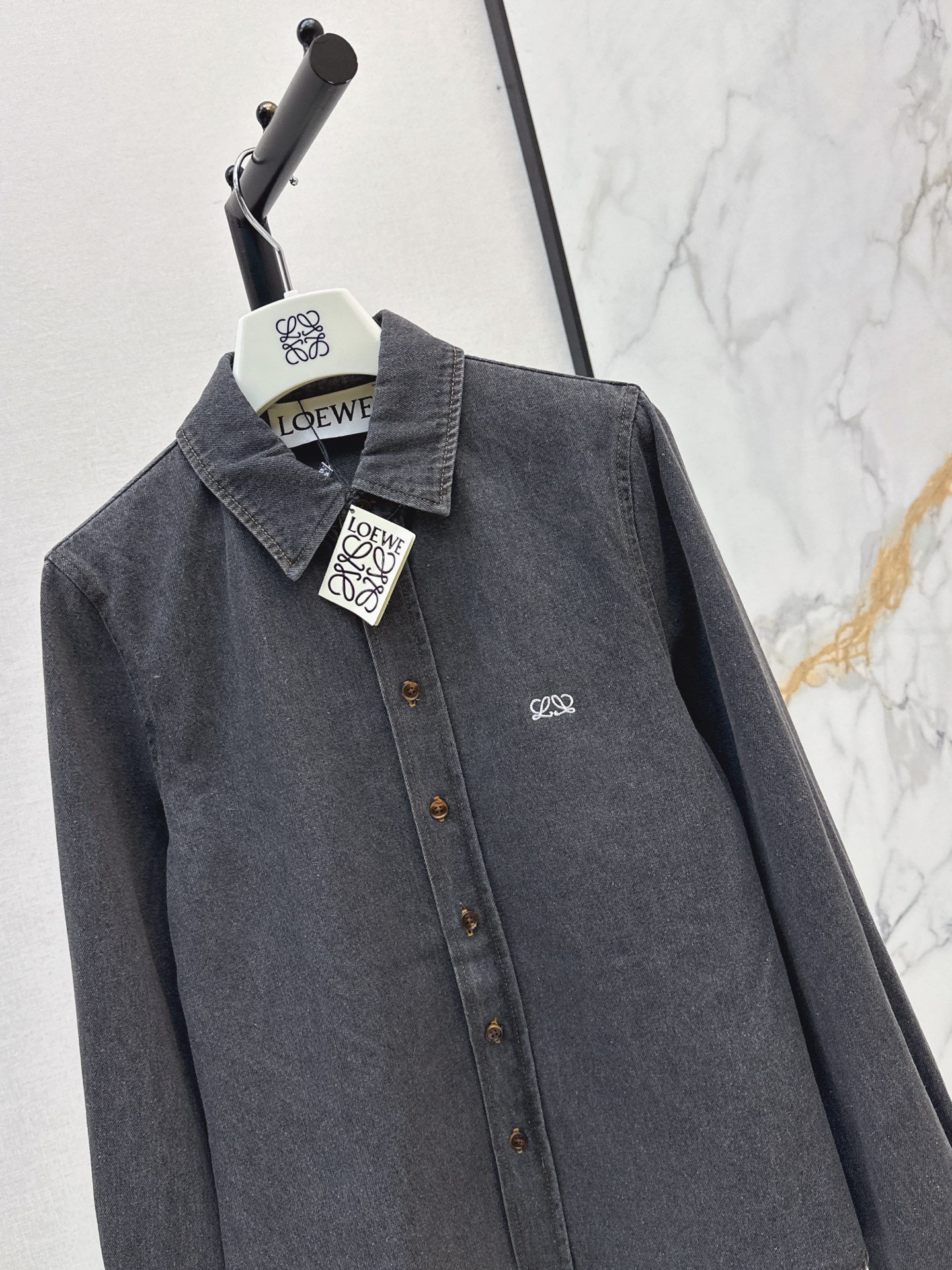 Loe 26fw denim shirt