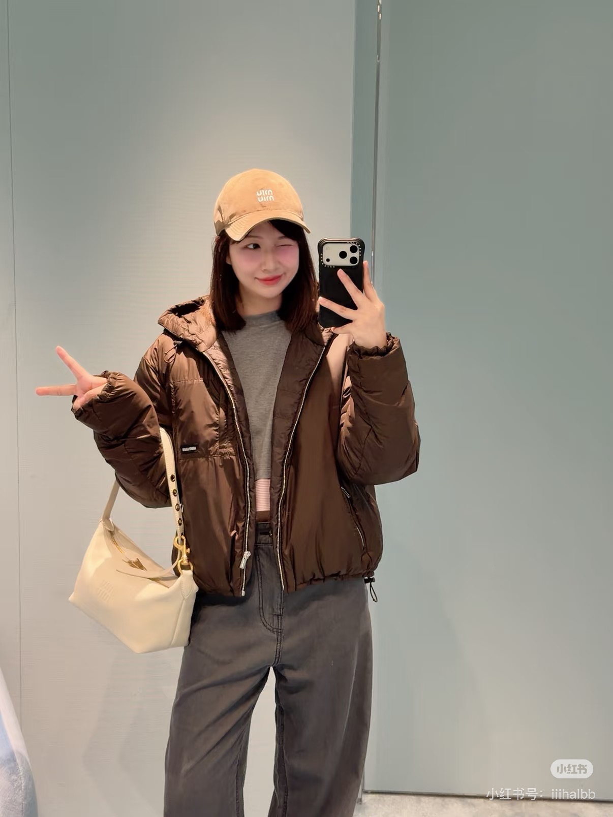 Miu 26fw hoode down jacket