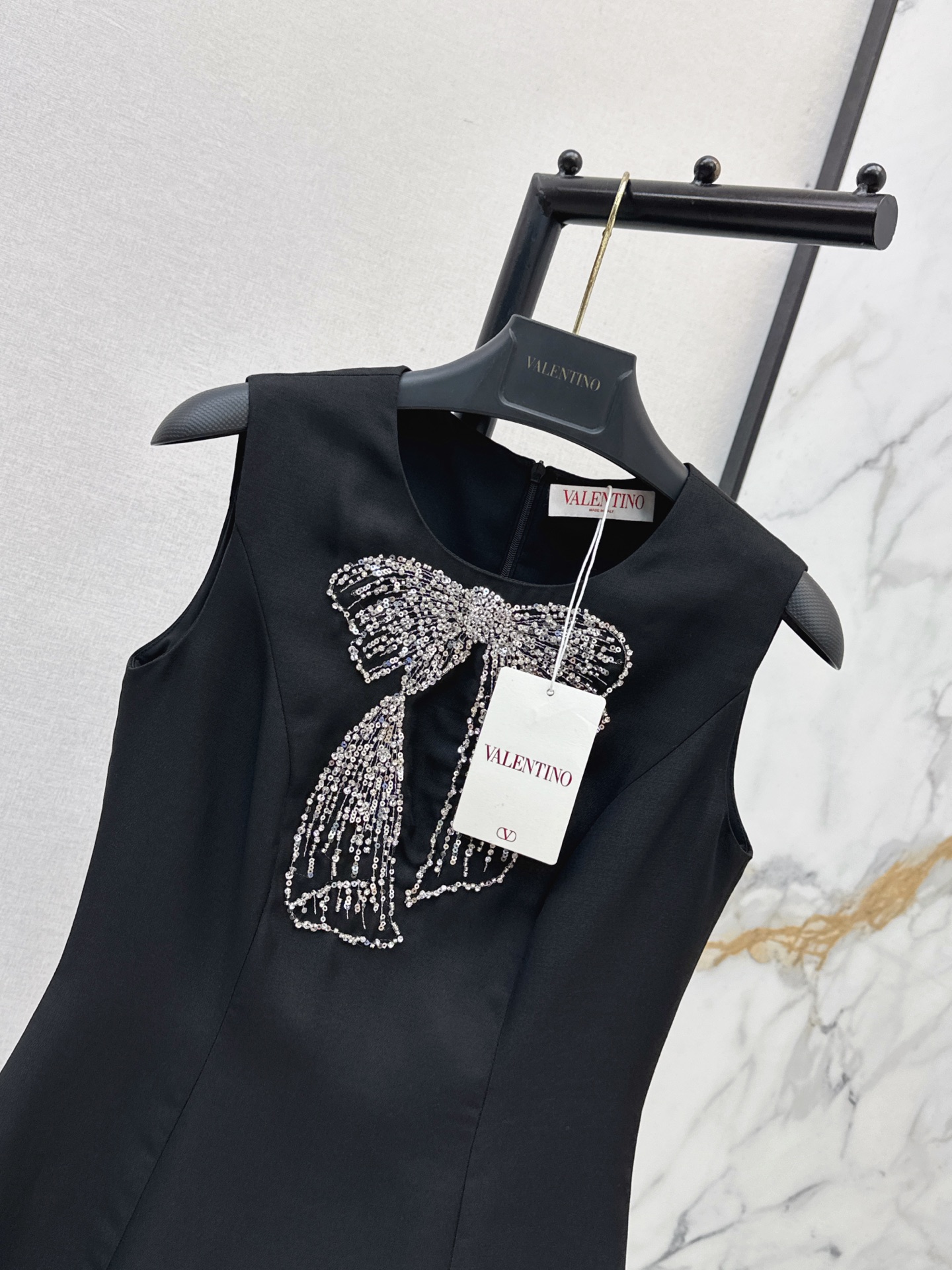 Valen 26ss bow beading dress