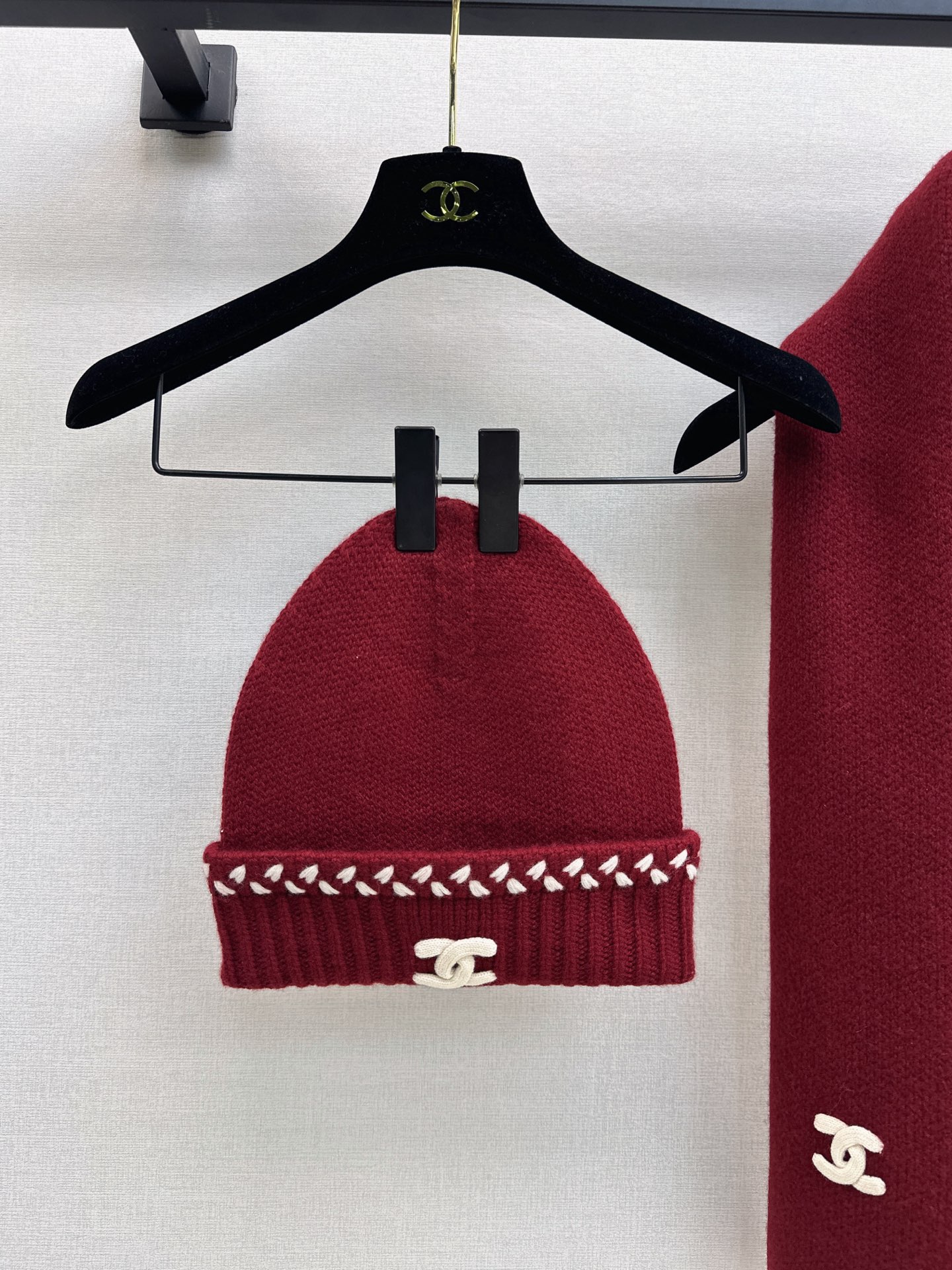 Chan 26fw knit beanie scarf sets