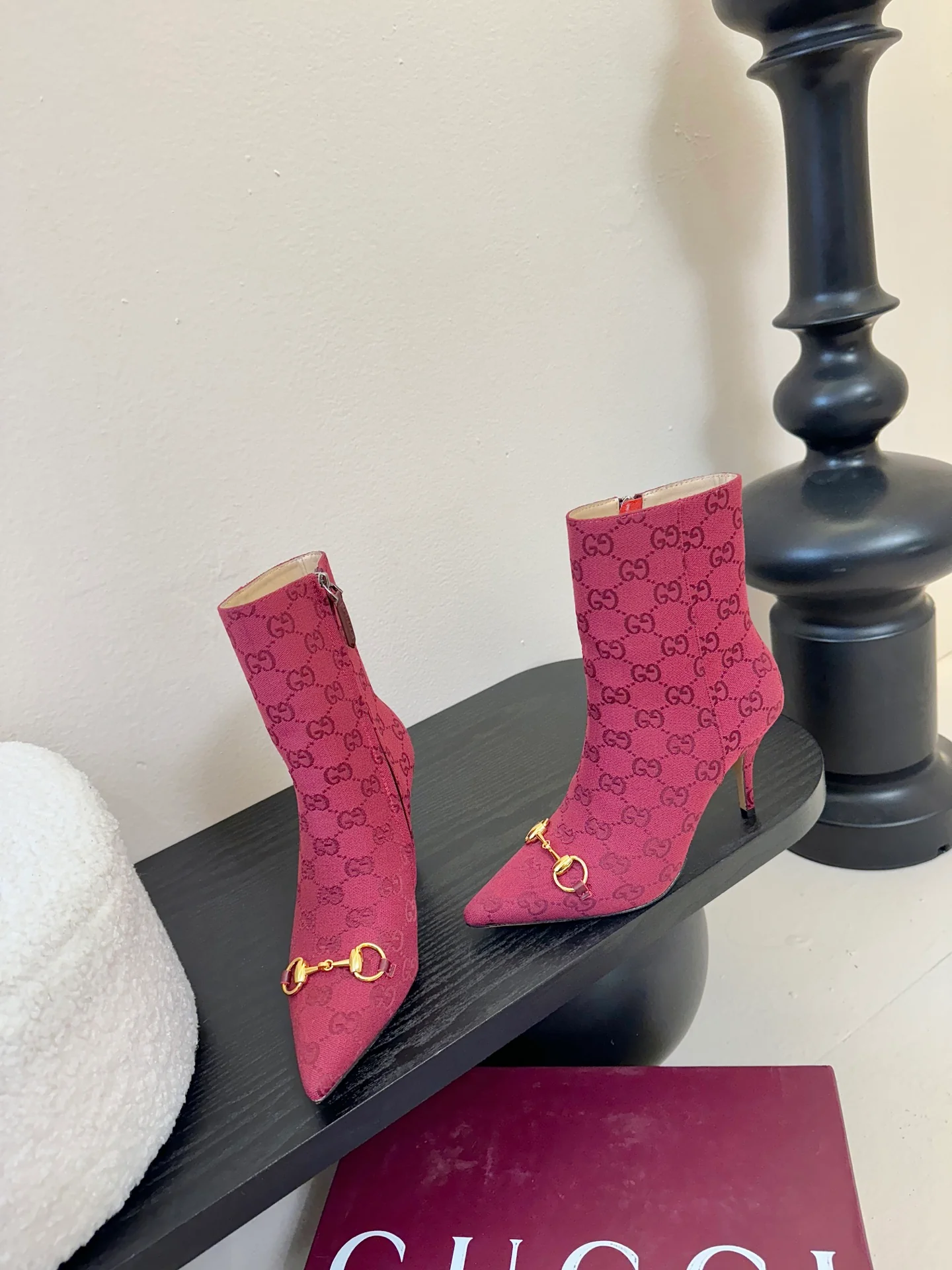 Gucc 25fw heel ankle boots