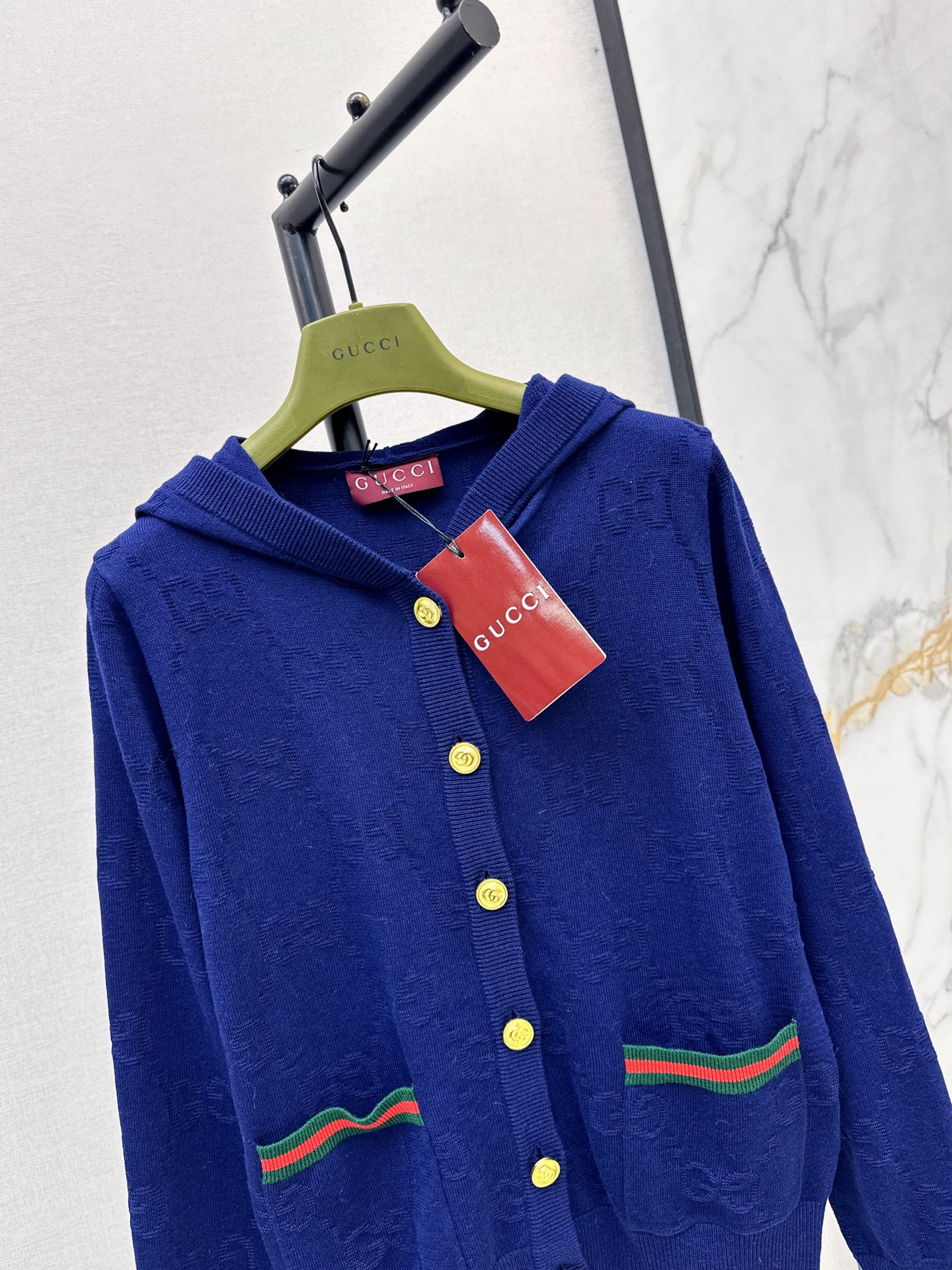 Guc 26fw hooded knit cardigan