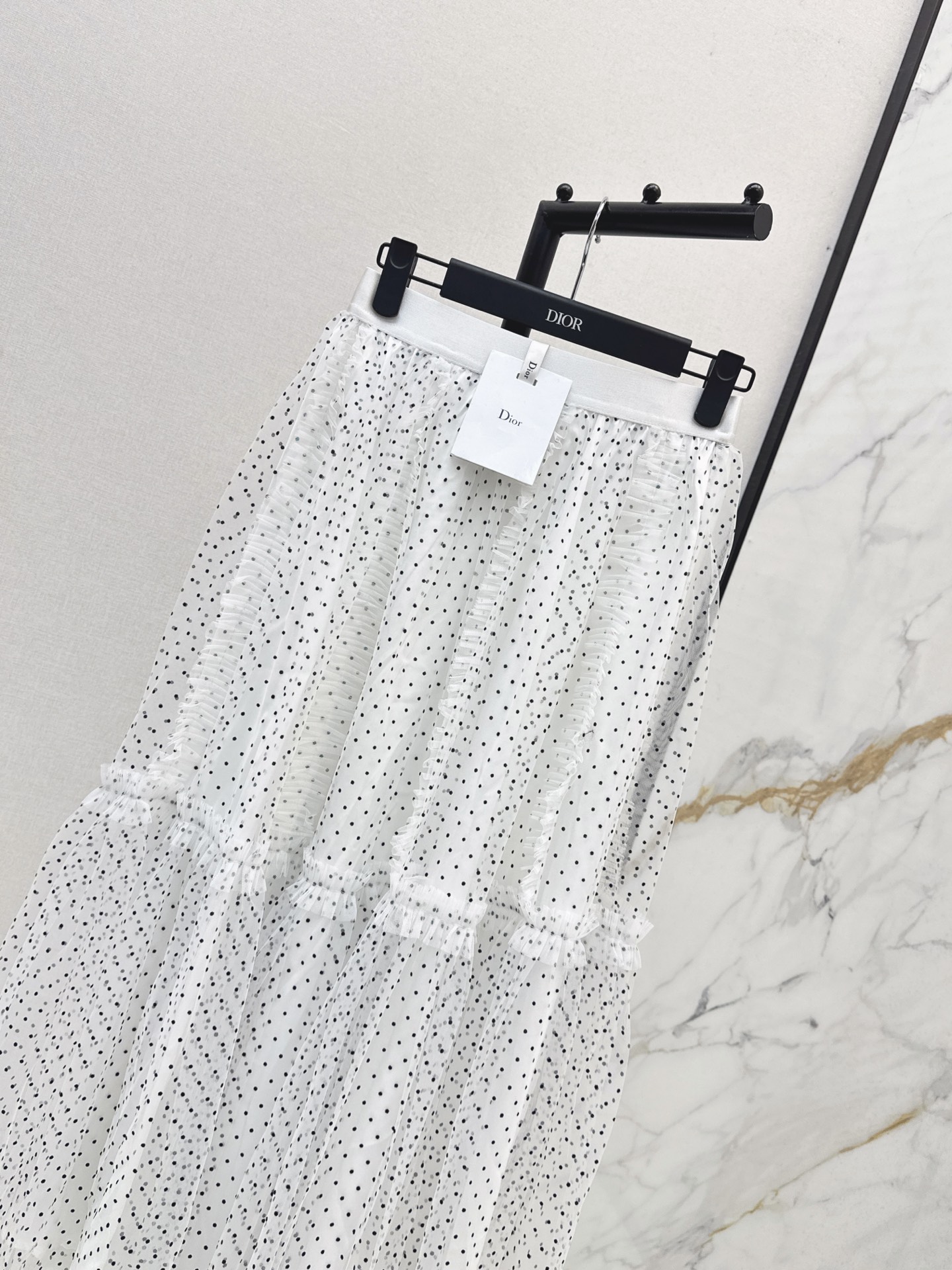 CD 26fw pokla dots mesh skirt