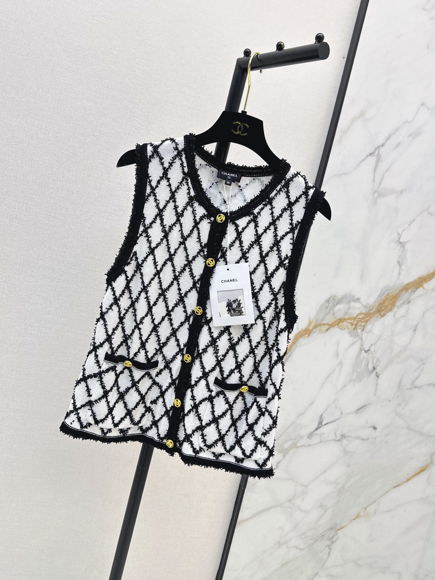 Chan 26fw knit vest jacket