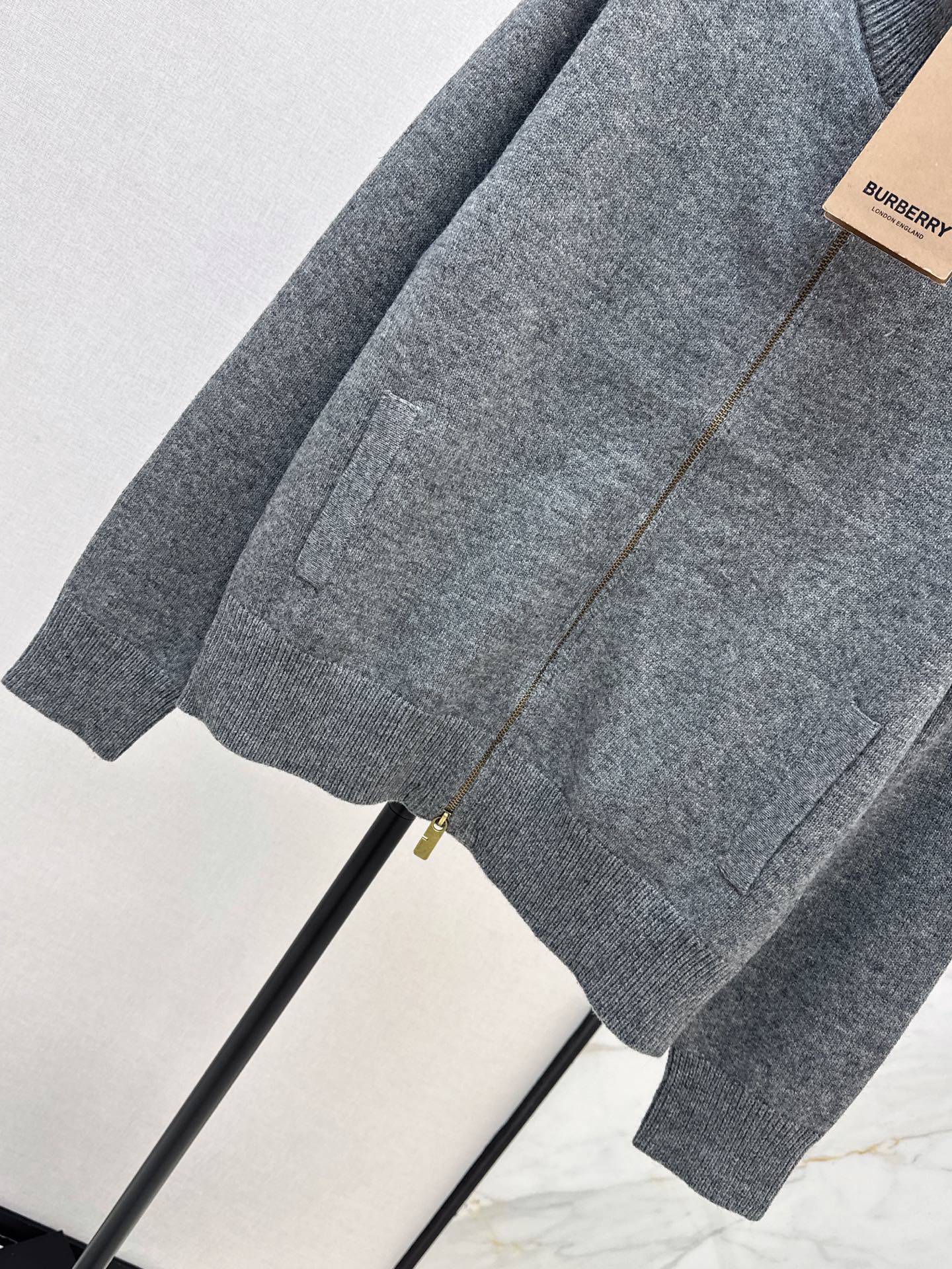 Burb 26fw check contract zipper jacket