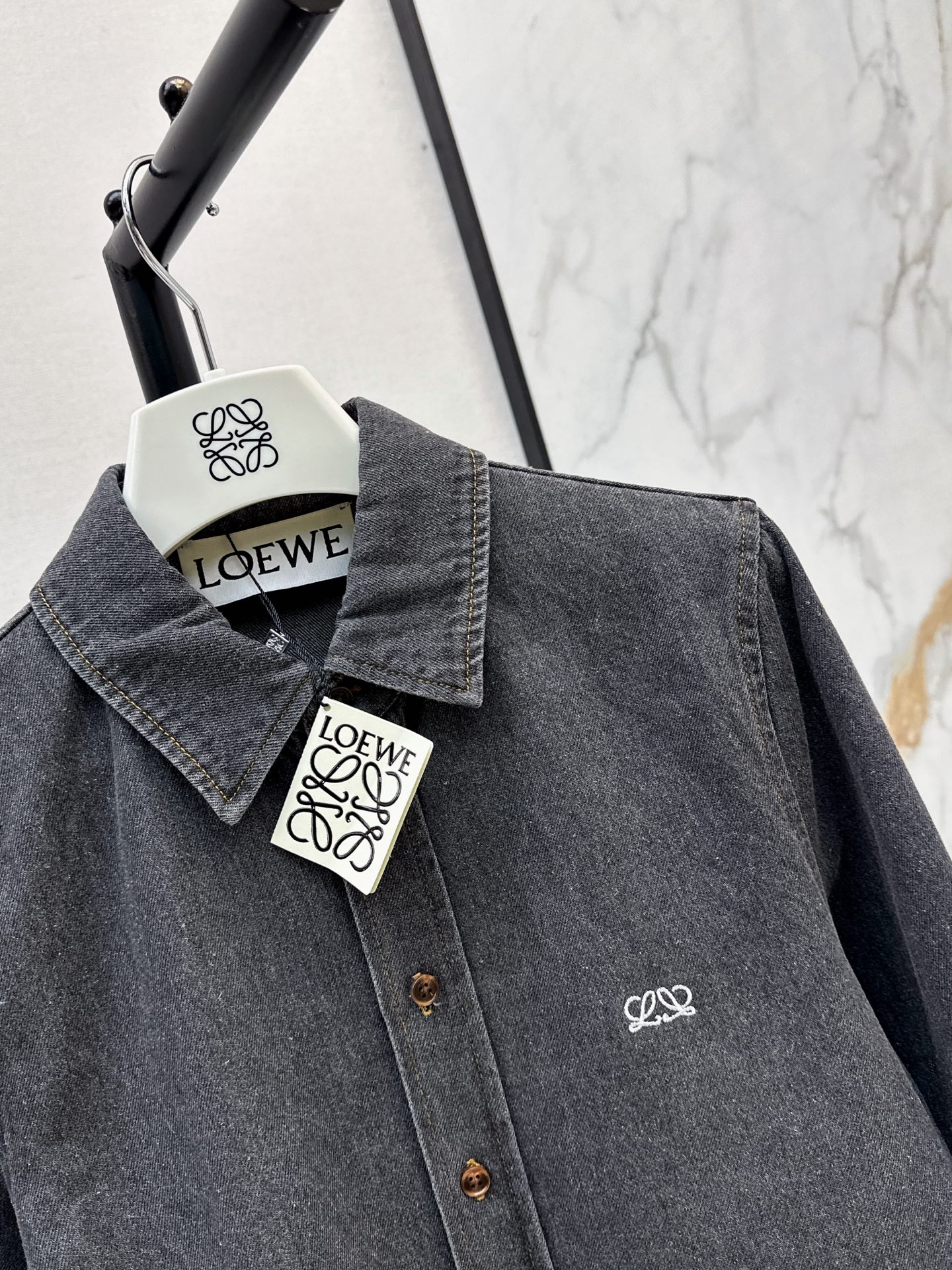 Loe 26fw denim shirt
