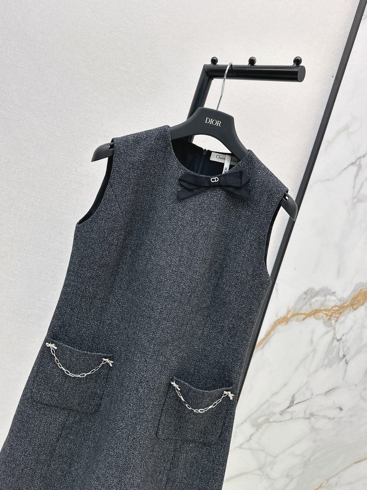 CD 26fw sleeveless bow dress