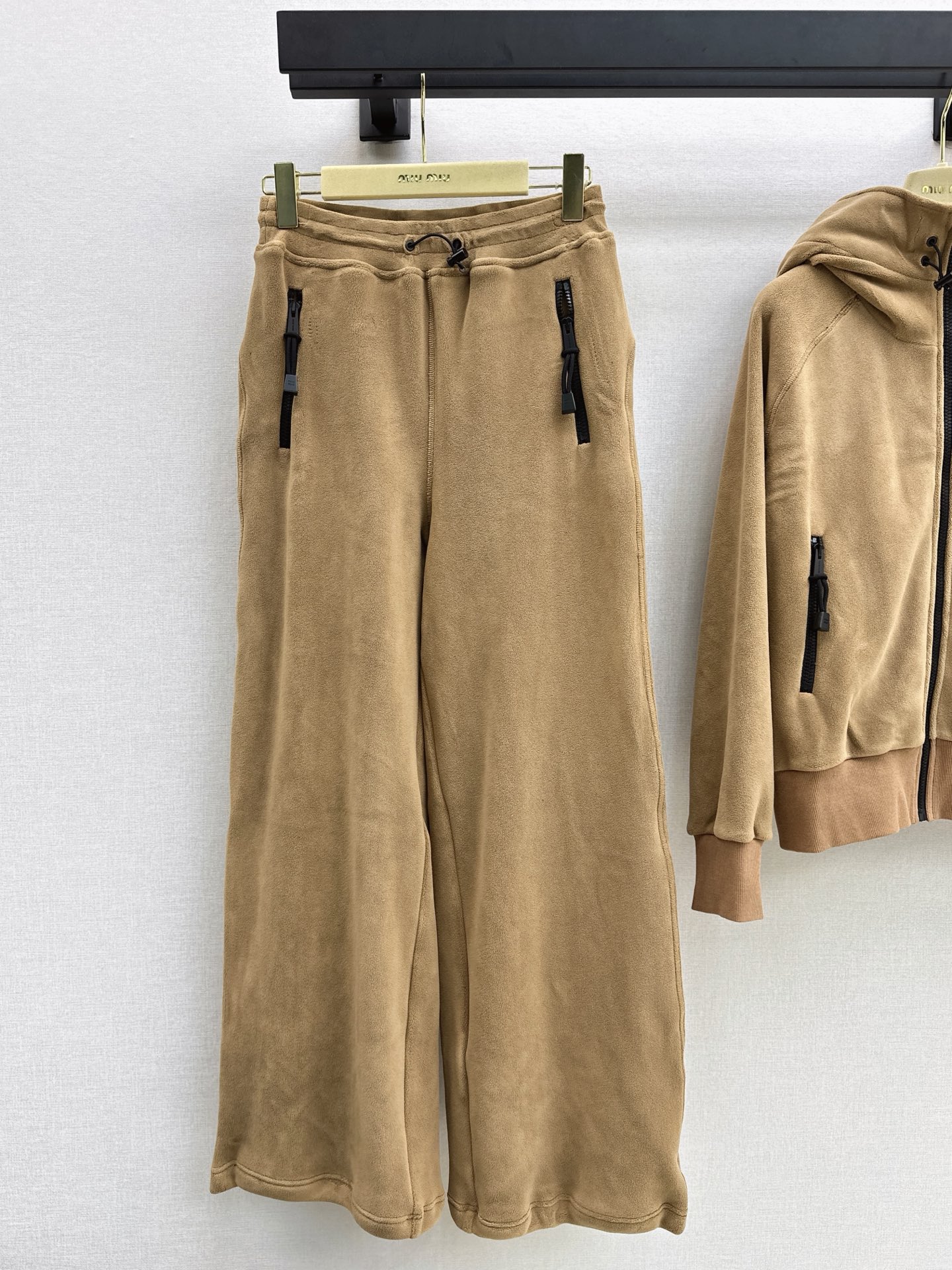 Miu 26fw casual hooded jacket pants sets