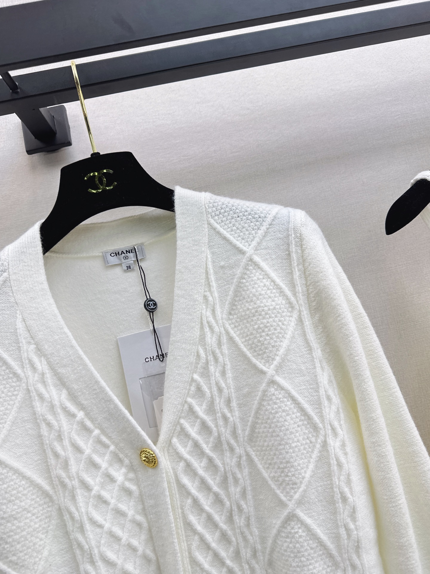 Chan 26fw cable knit camisole cardigan sets
