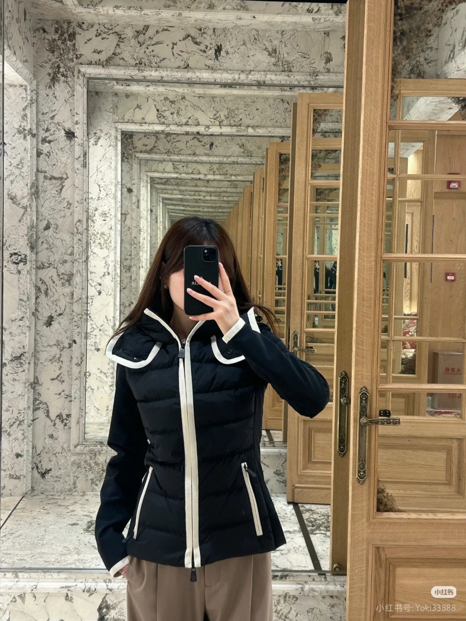 Monc 26fw hooded down ski jacket