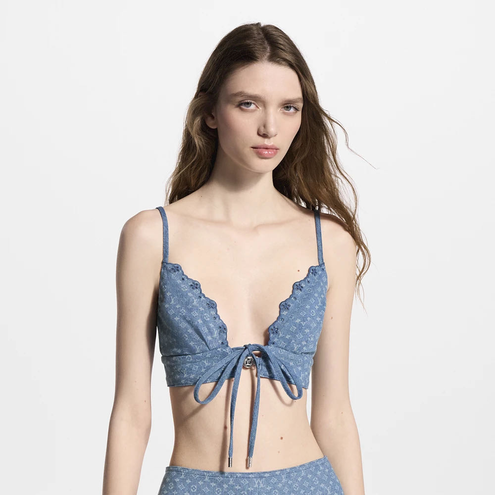 Loui 26ss denim bralette top