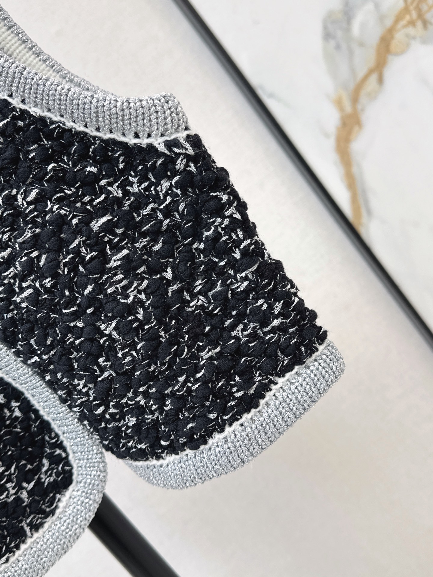 Chan 26fw tweed knit vest