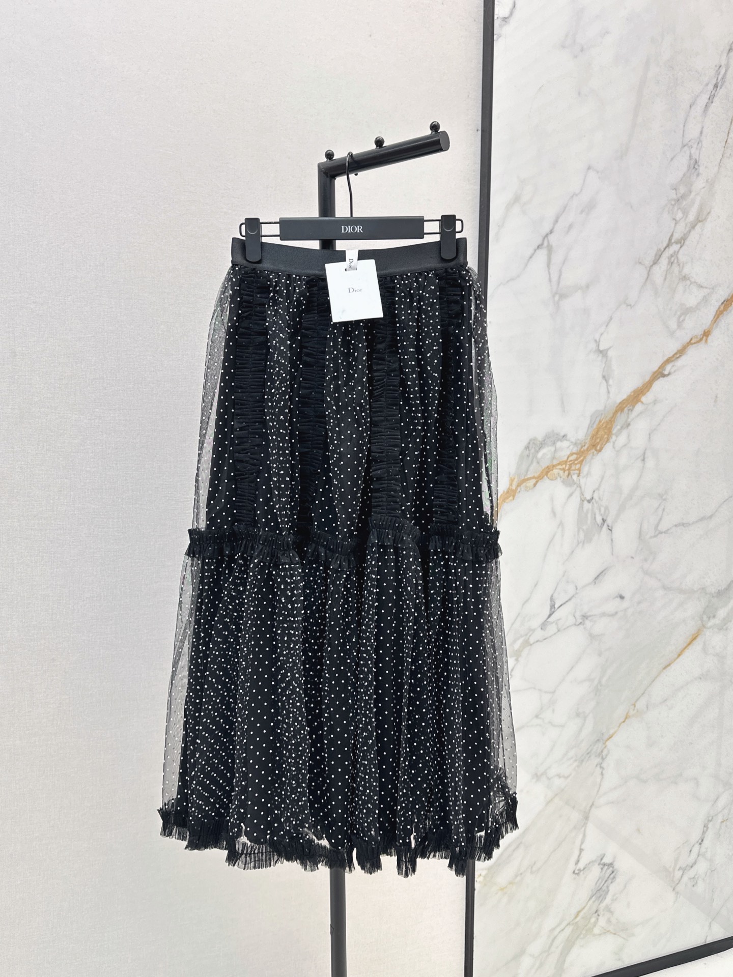 CD 26fw pokla dots mesh skirt