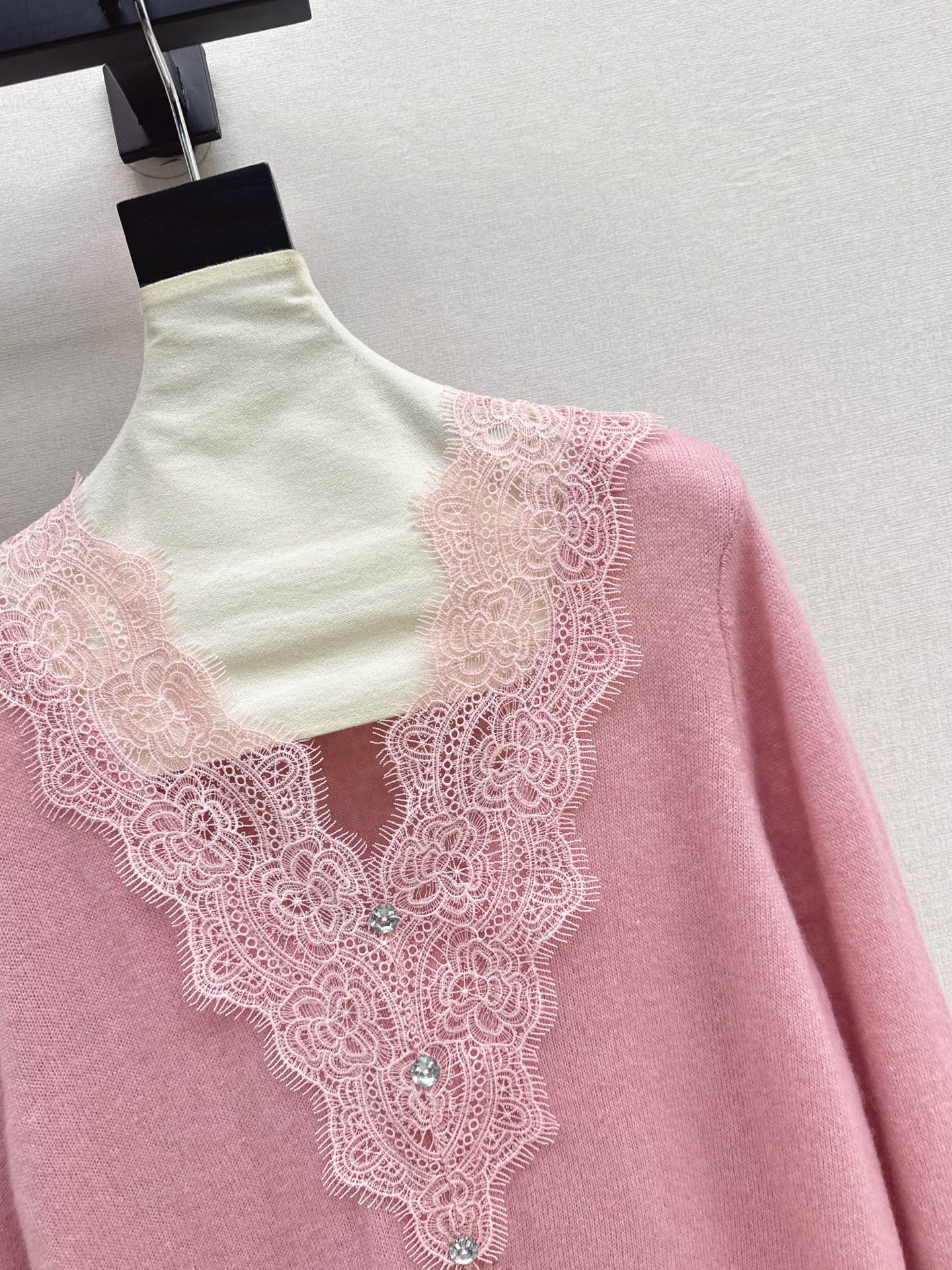 ES 26fw lace wool basic tee