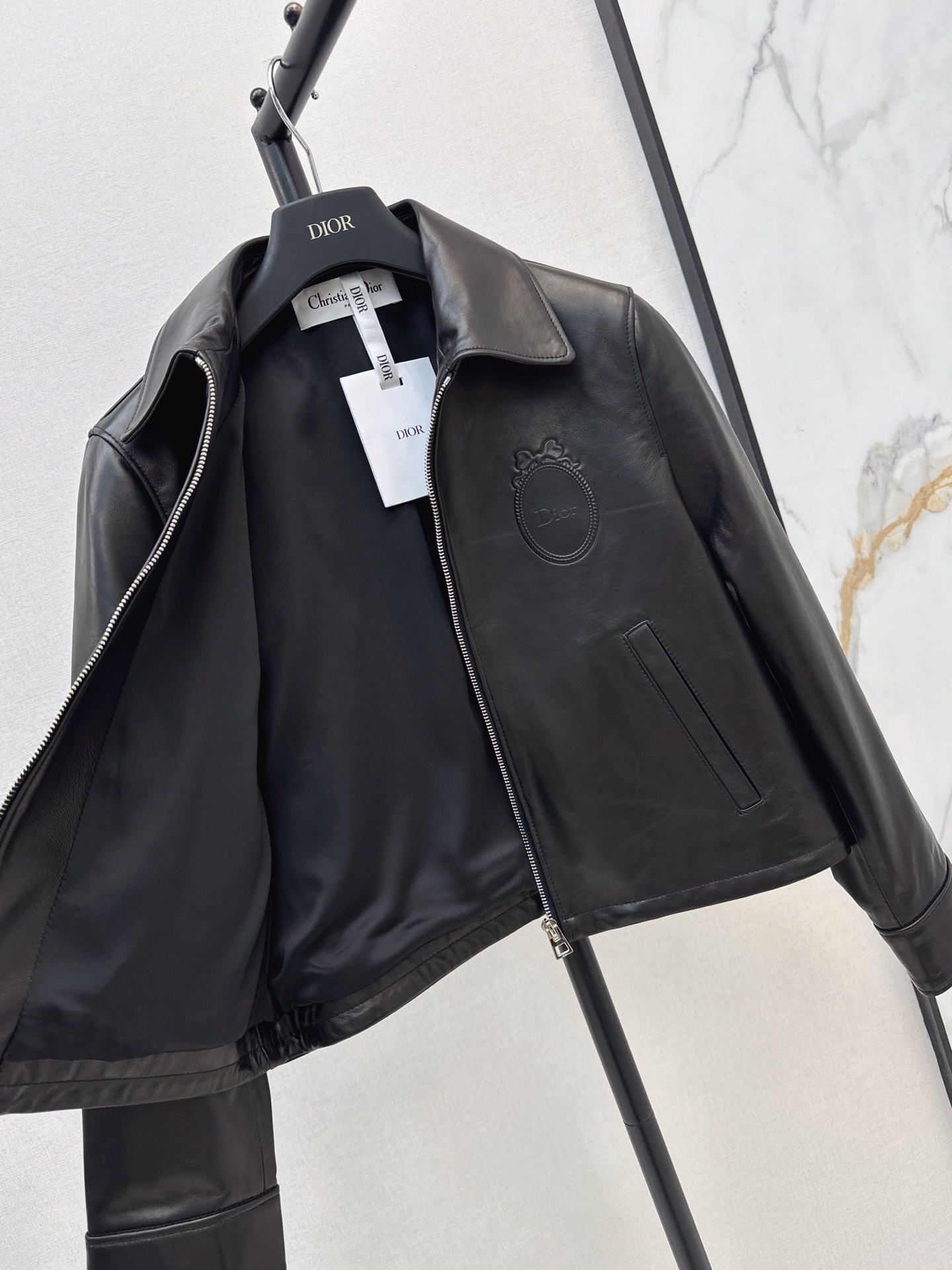 CD 26fw leather jacket