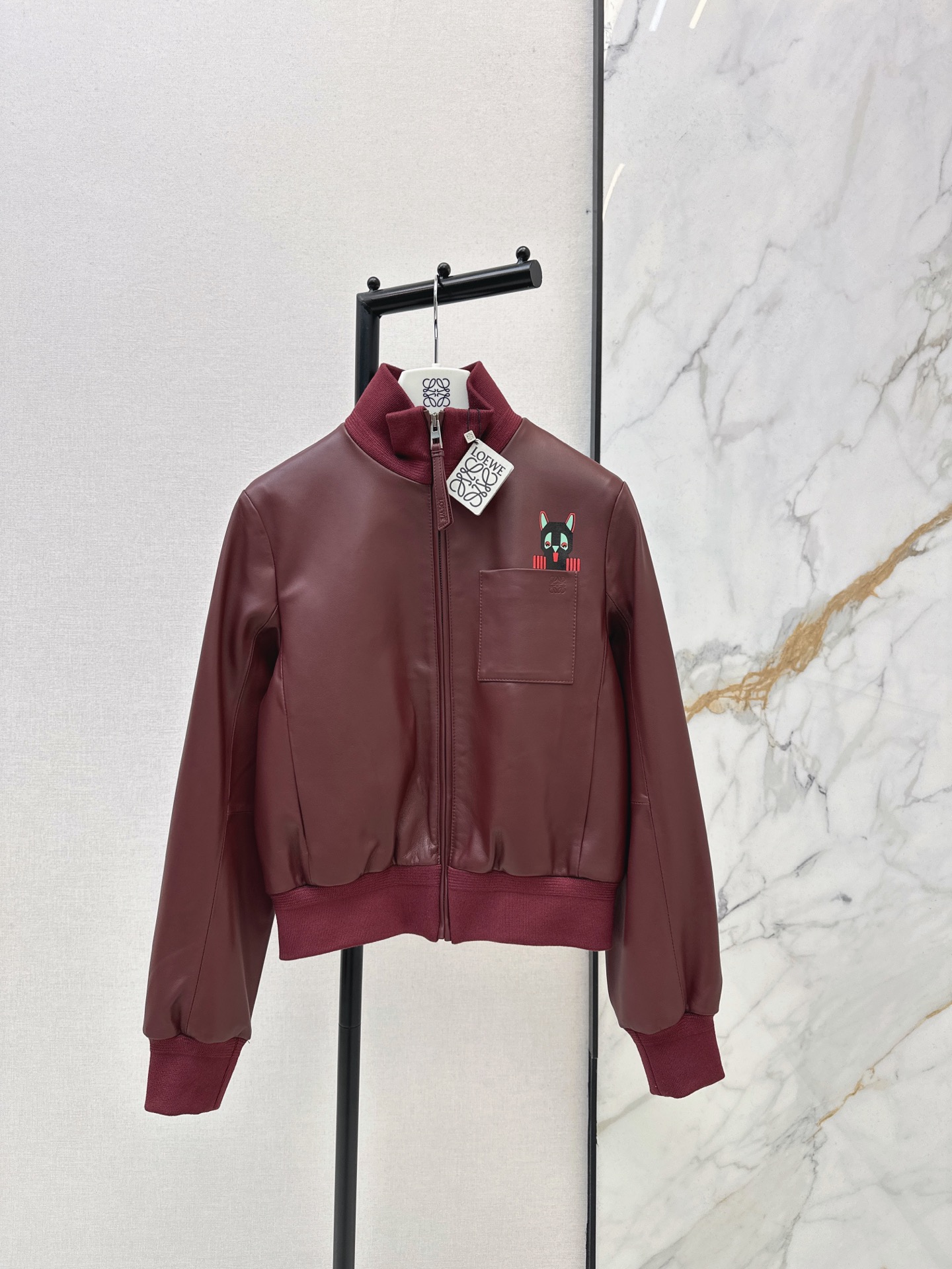 Loe 26fw leather jacket