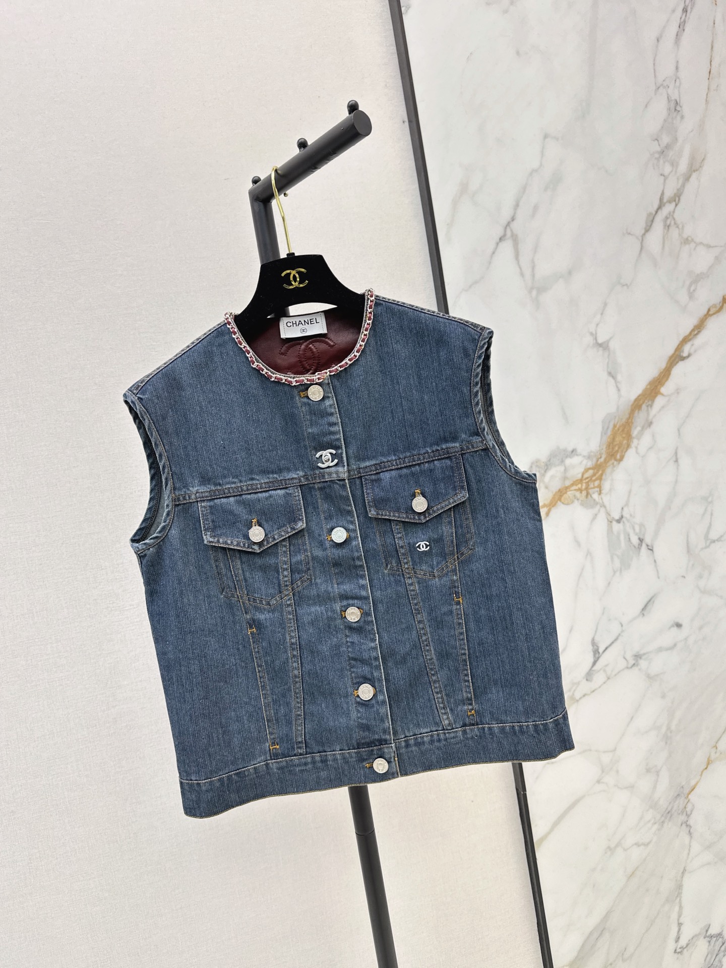 Chan 26fw denim vest