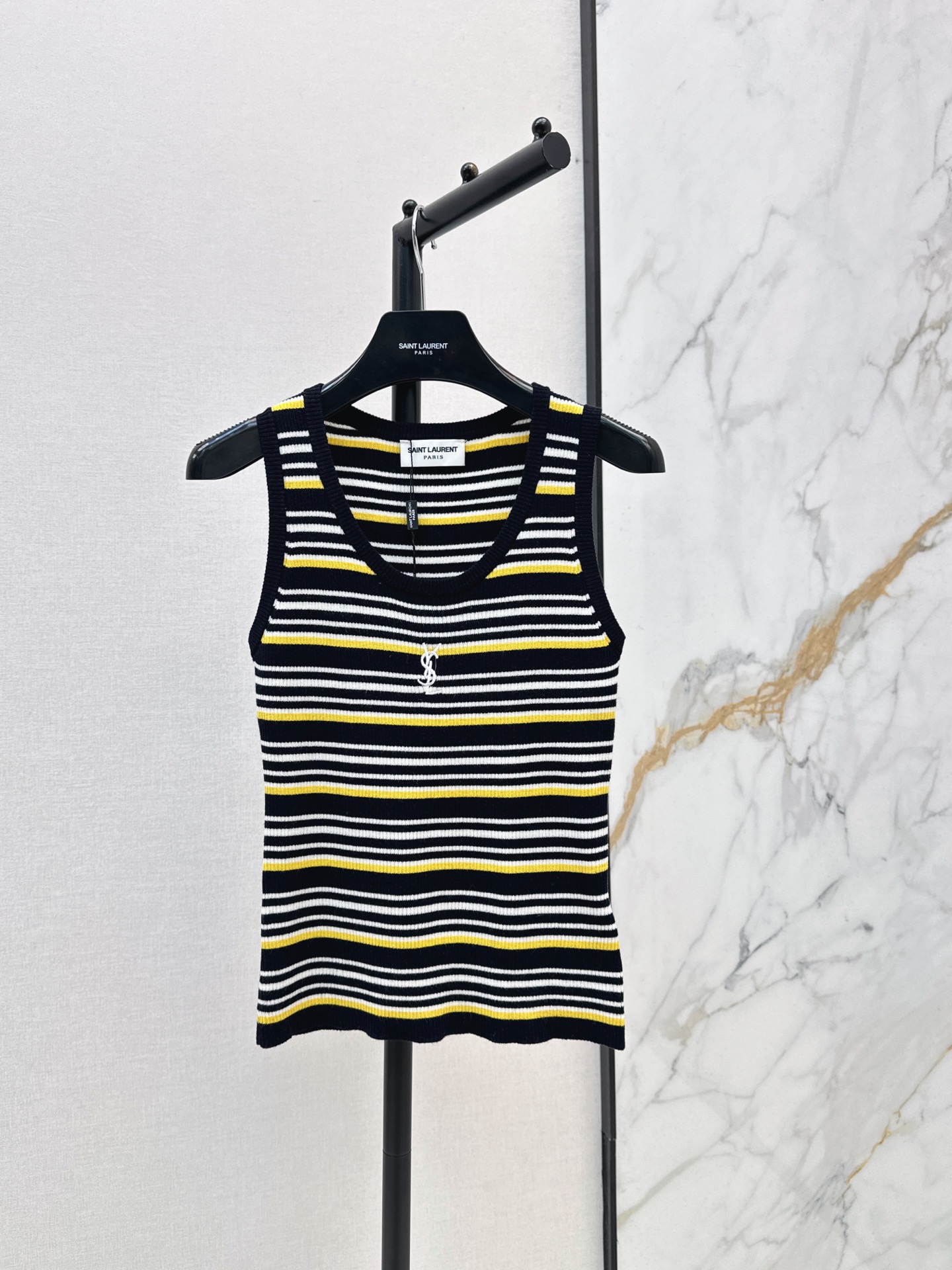Sain 26fw stripe knit vest