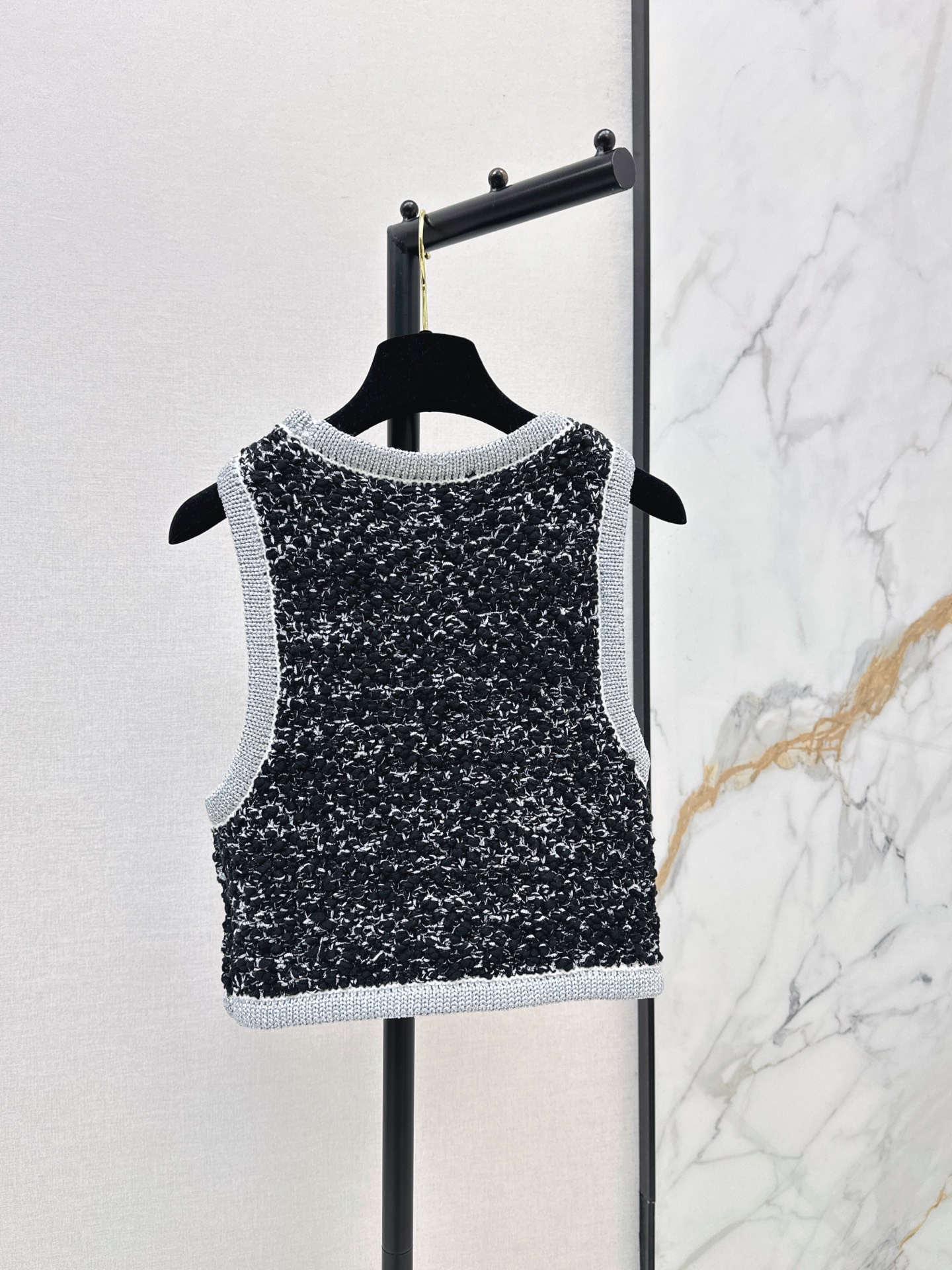 Chan 26fw tweed knit vest