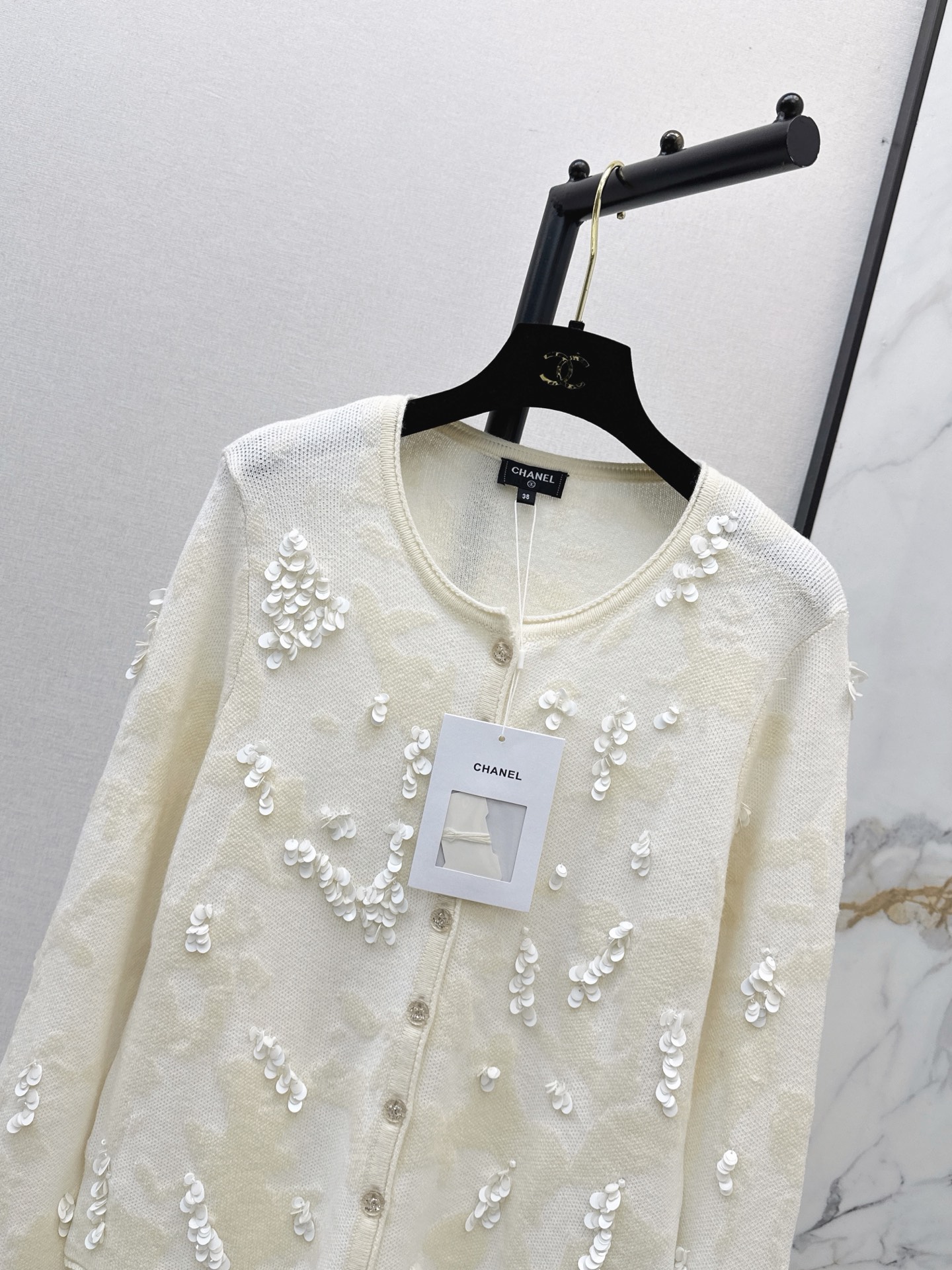 Chan 26fw sequin knit cardigan