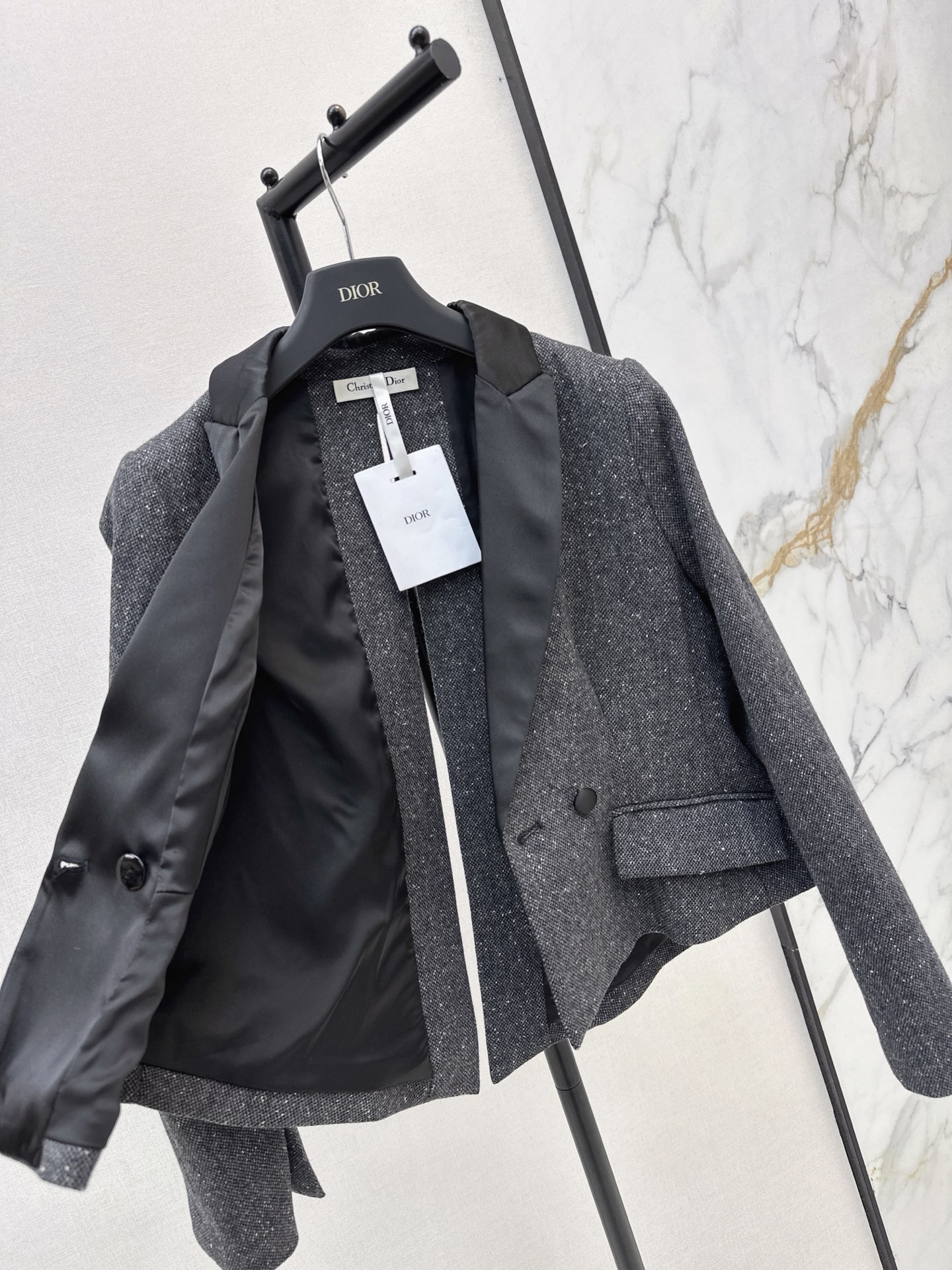 CD 26fw lady shimmer cropped blazer