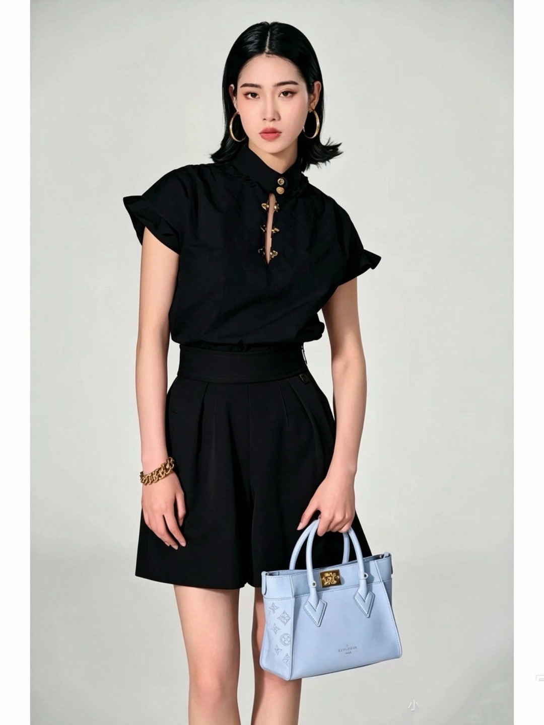 Loui 26fw sleeveless jacquard shirt