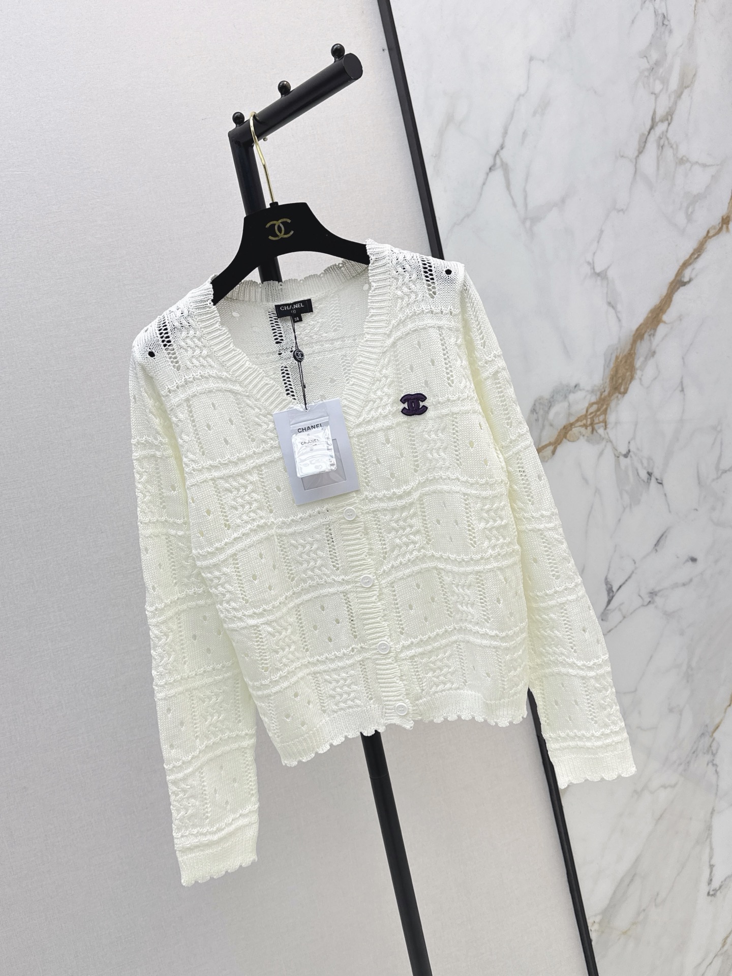 Chan 26fw jacquard knit cardigan