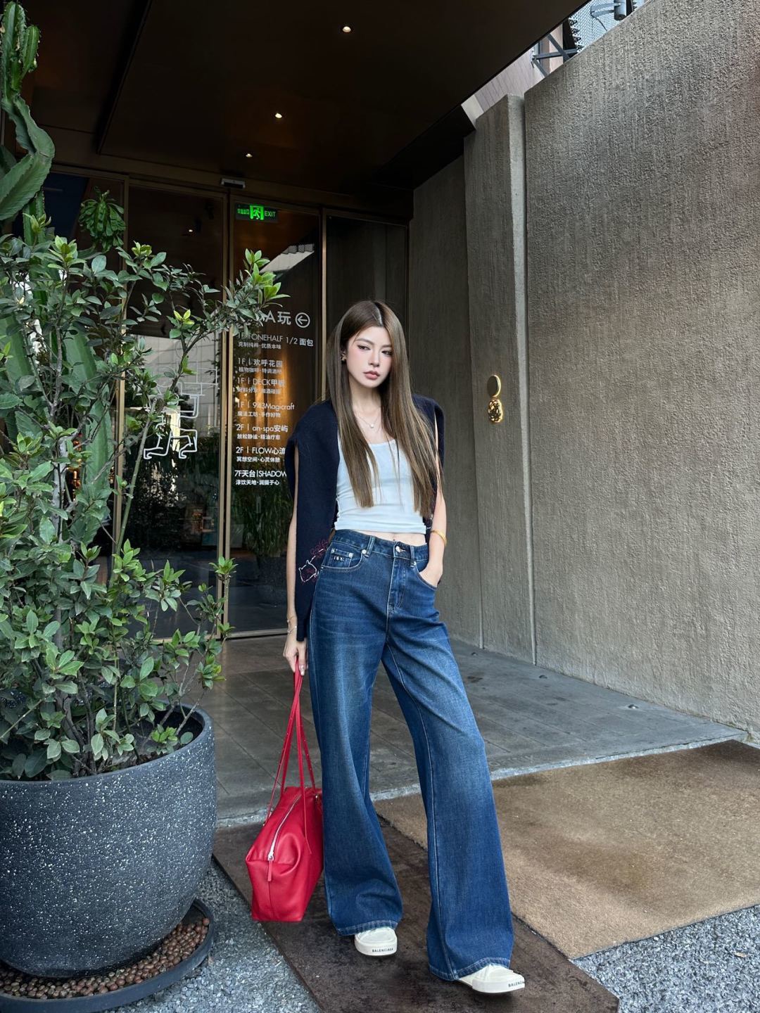 CD 26fw embroidery patch jeans