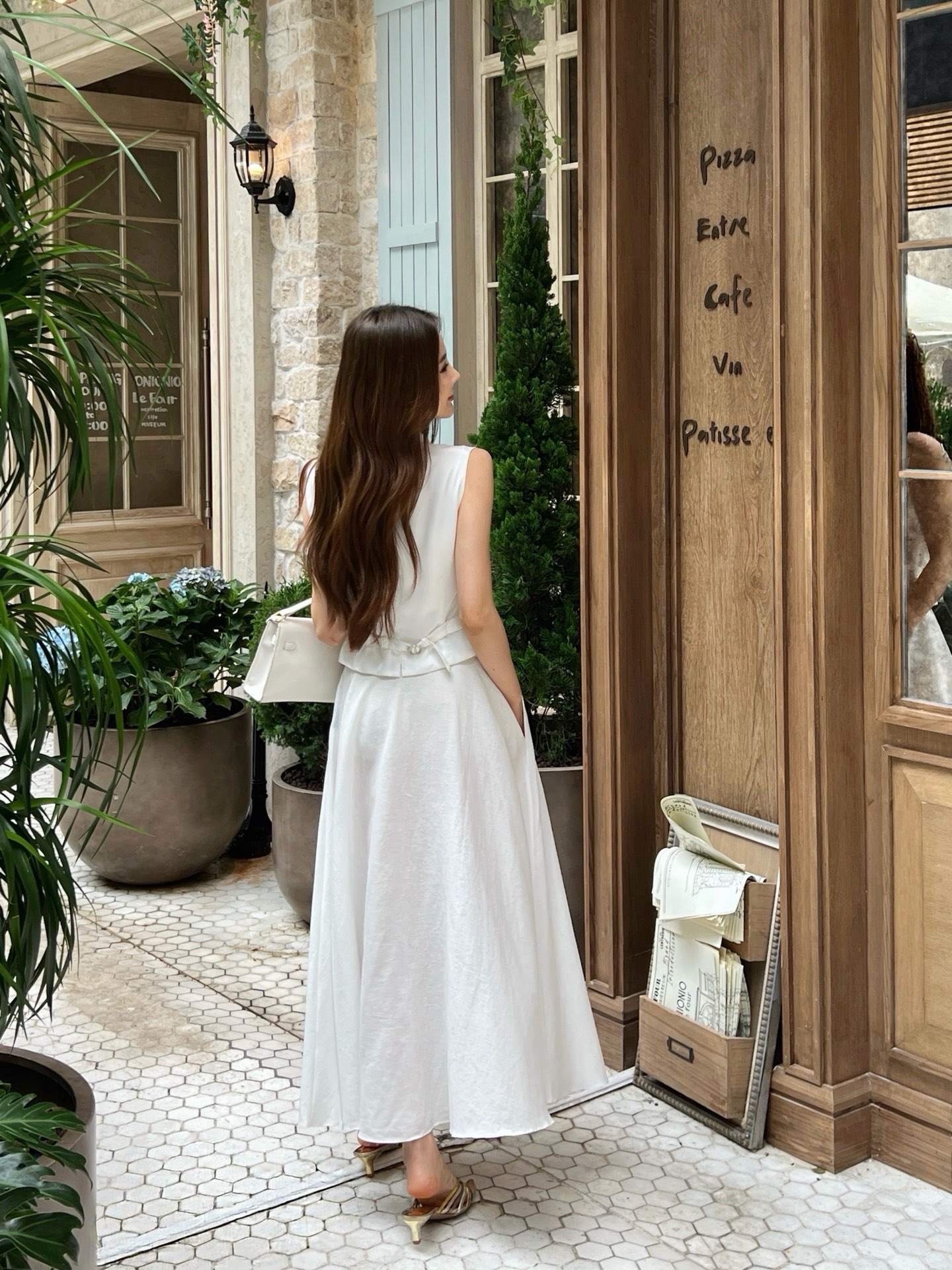 Ralp 26ss waistcoat pleated skirt sets