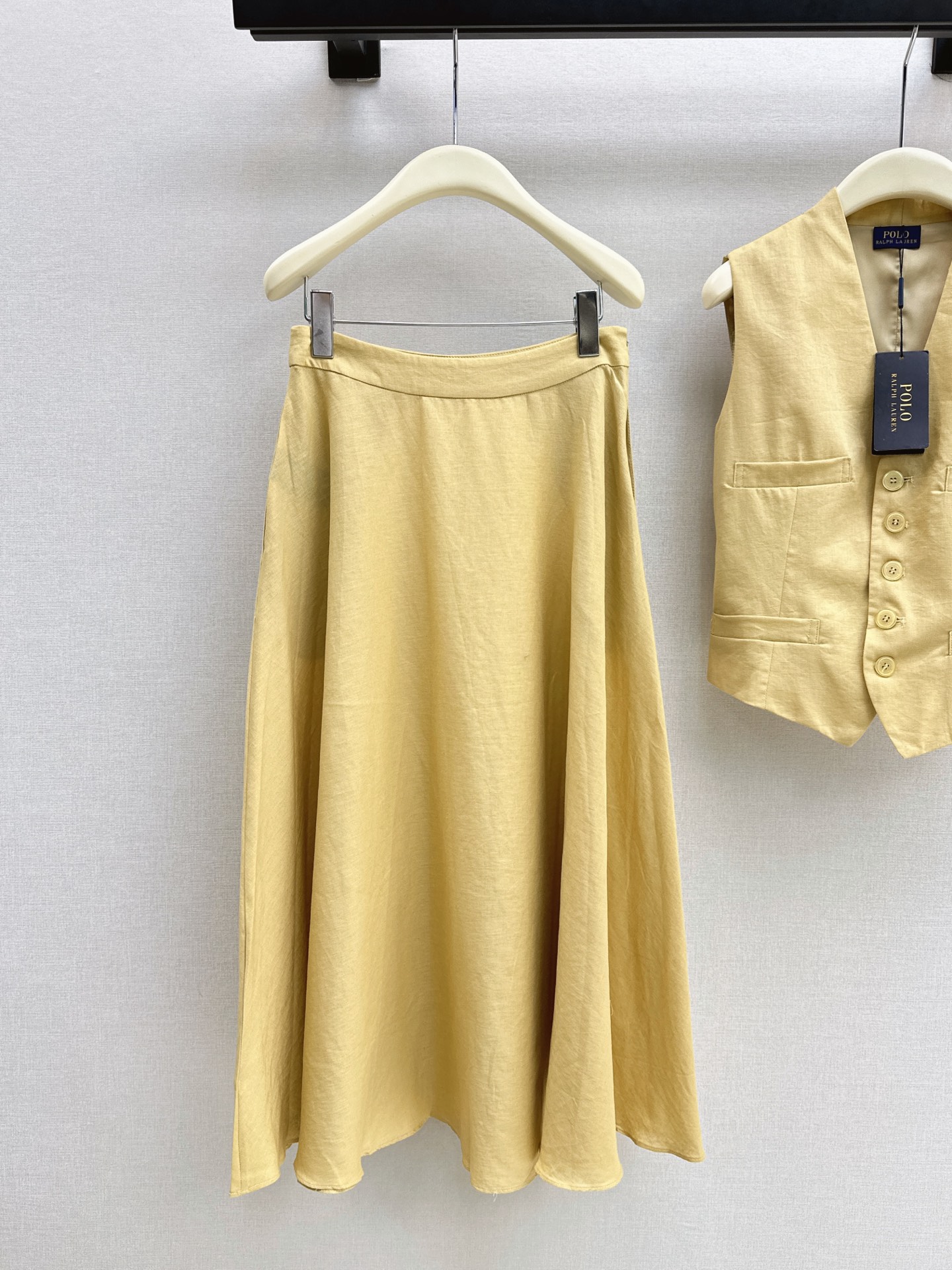 Ralp 26ss waistcoat pleated skirt sets