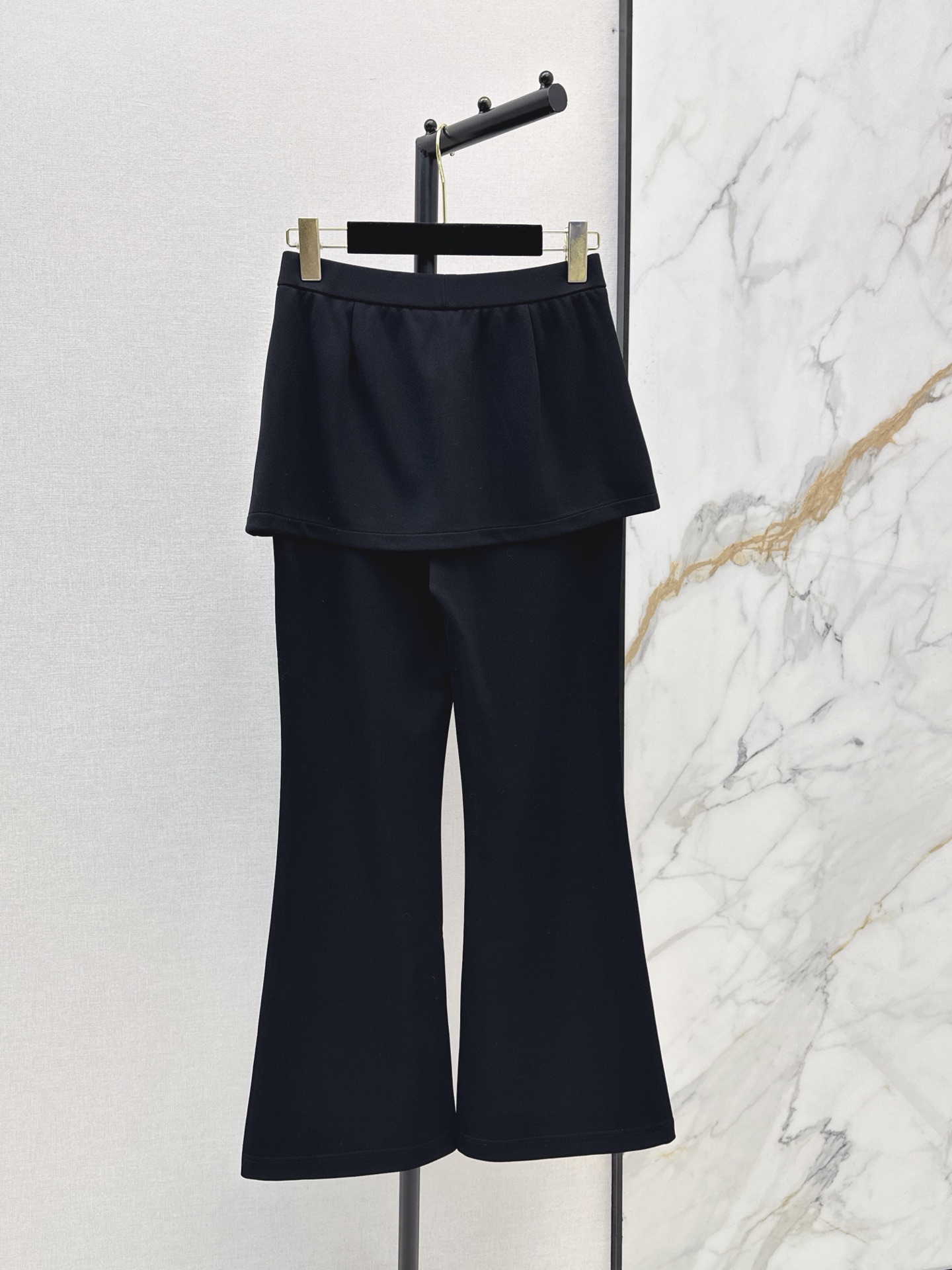 Chan 26fw skirt-overlay flared pants
