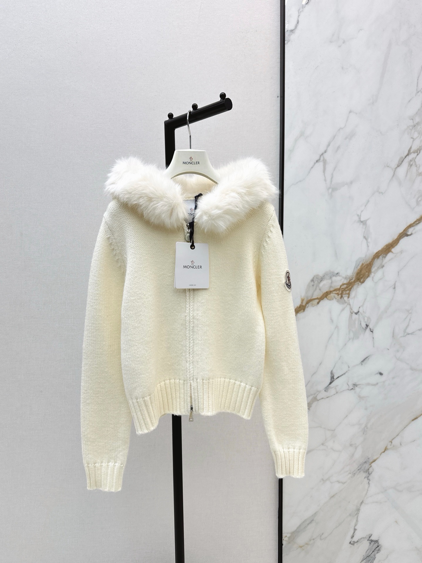 Monc 26fw hooded knit jacket