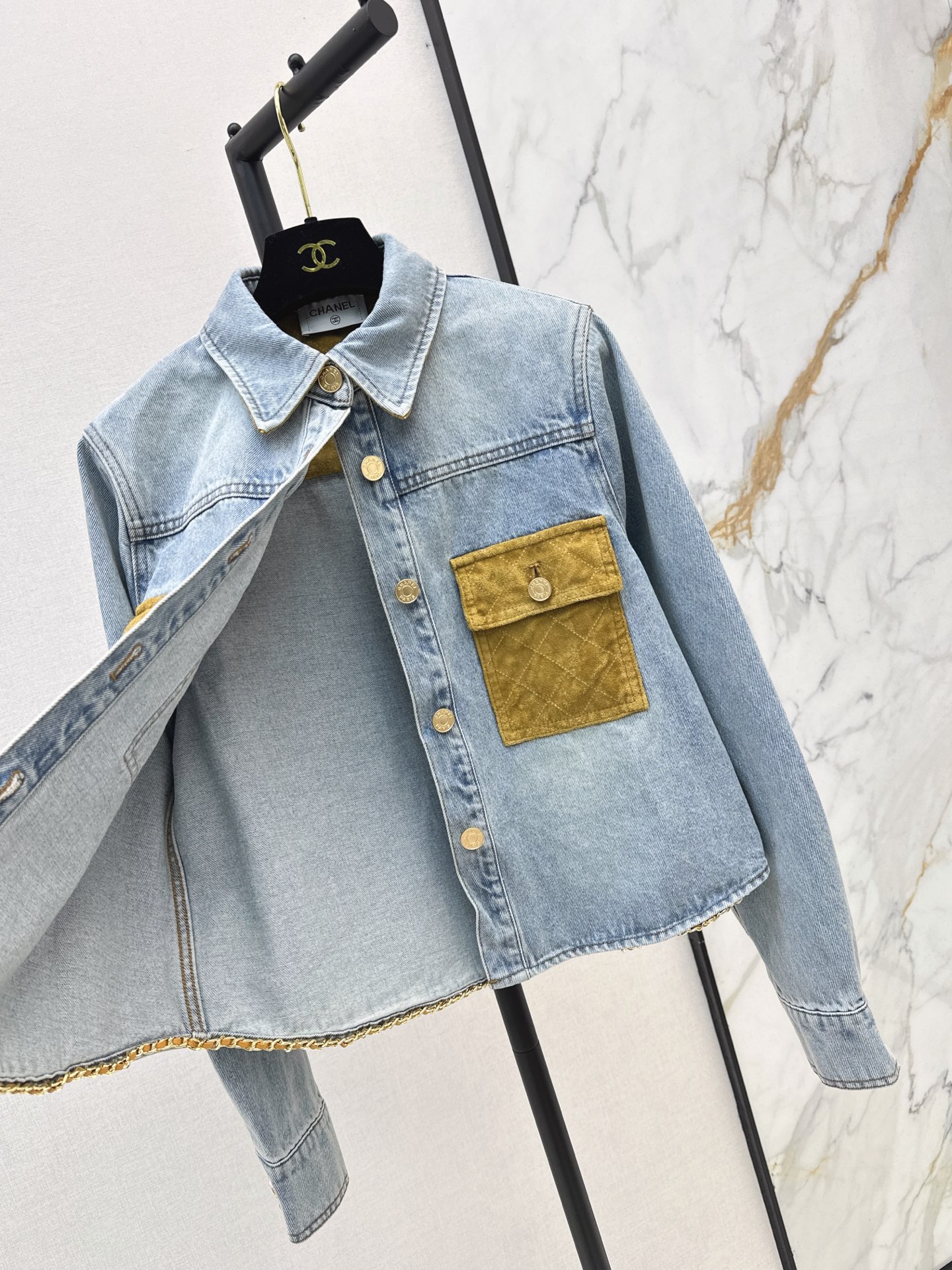 Chan 26fw suede contract shirt jacket