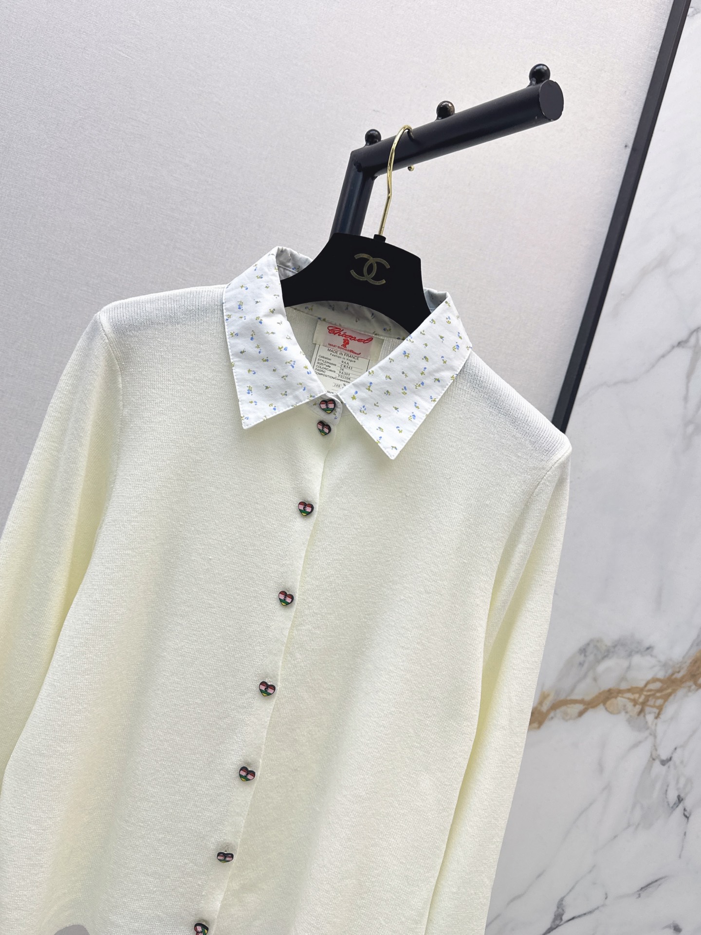 Chan 26fw 2in1 knit cardigan