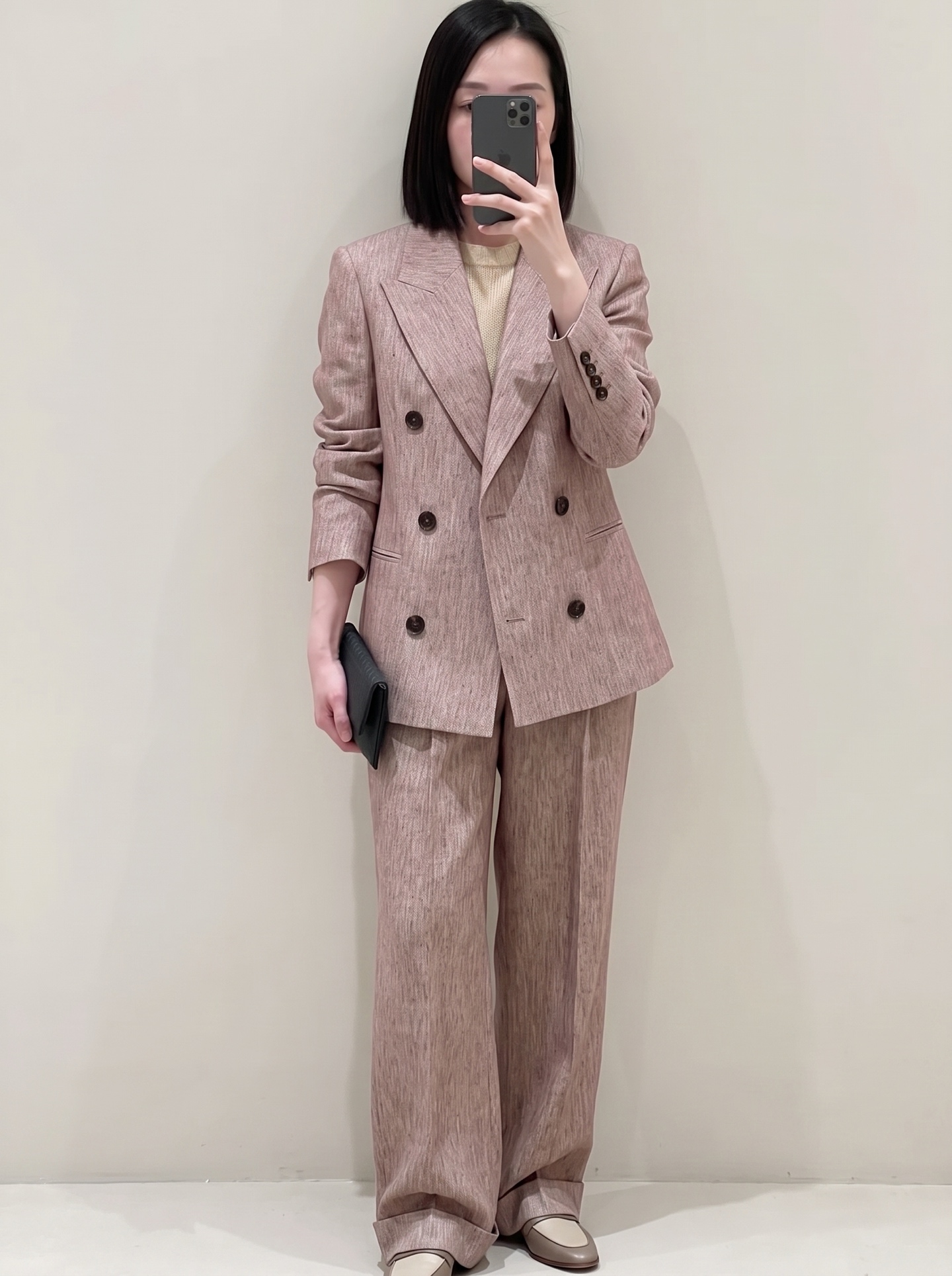 Brun 26fw linen suit pants