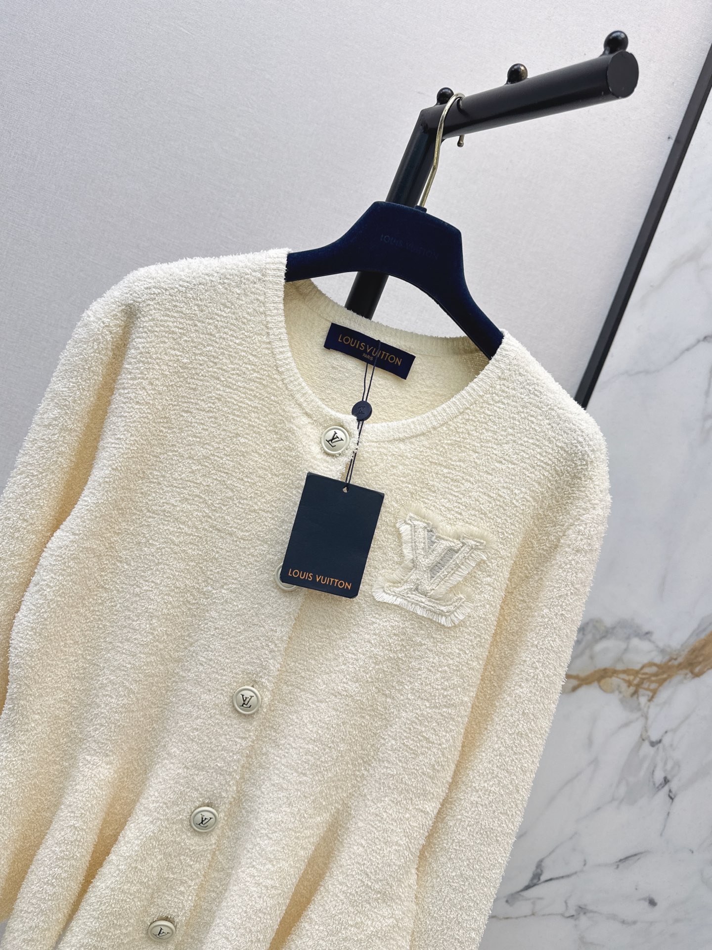 Loui 26fw ruffle knit cardigan