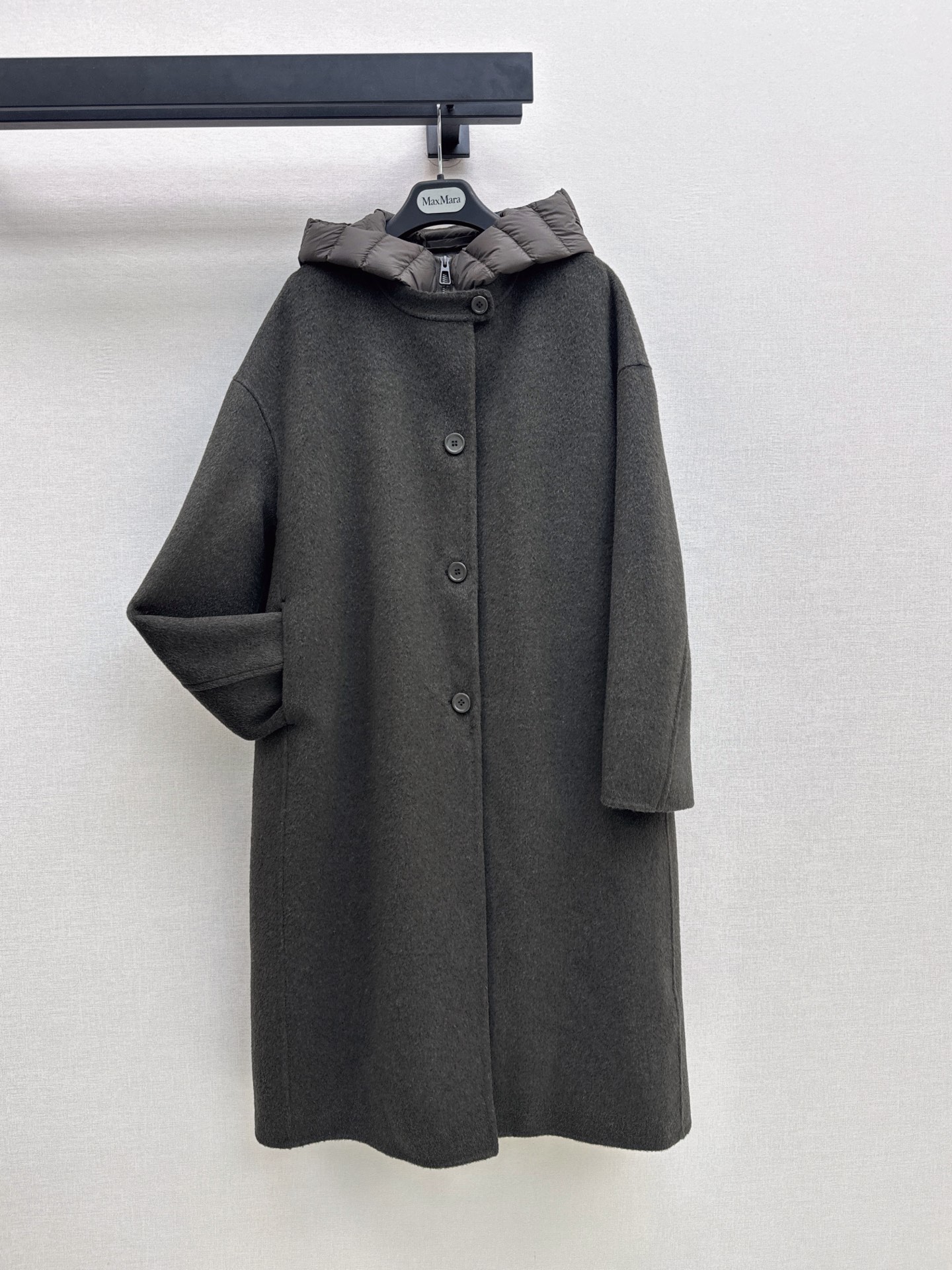 Max 26fw hooded down vest woolen overcoats sets