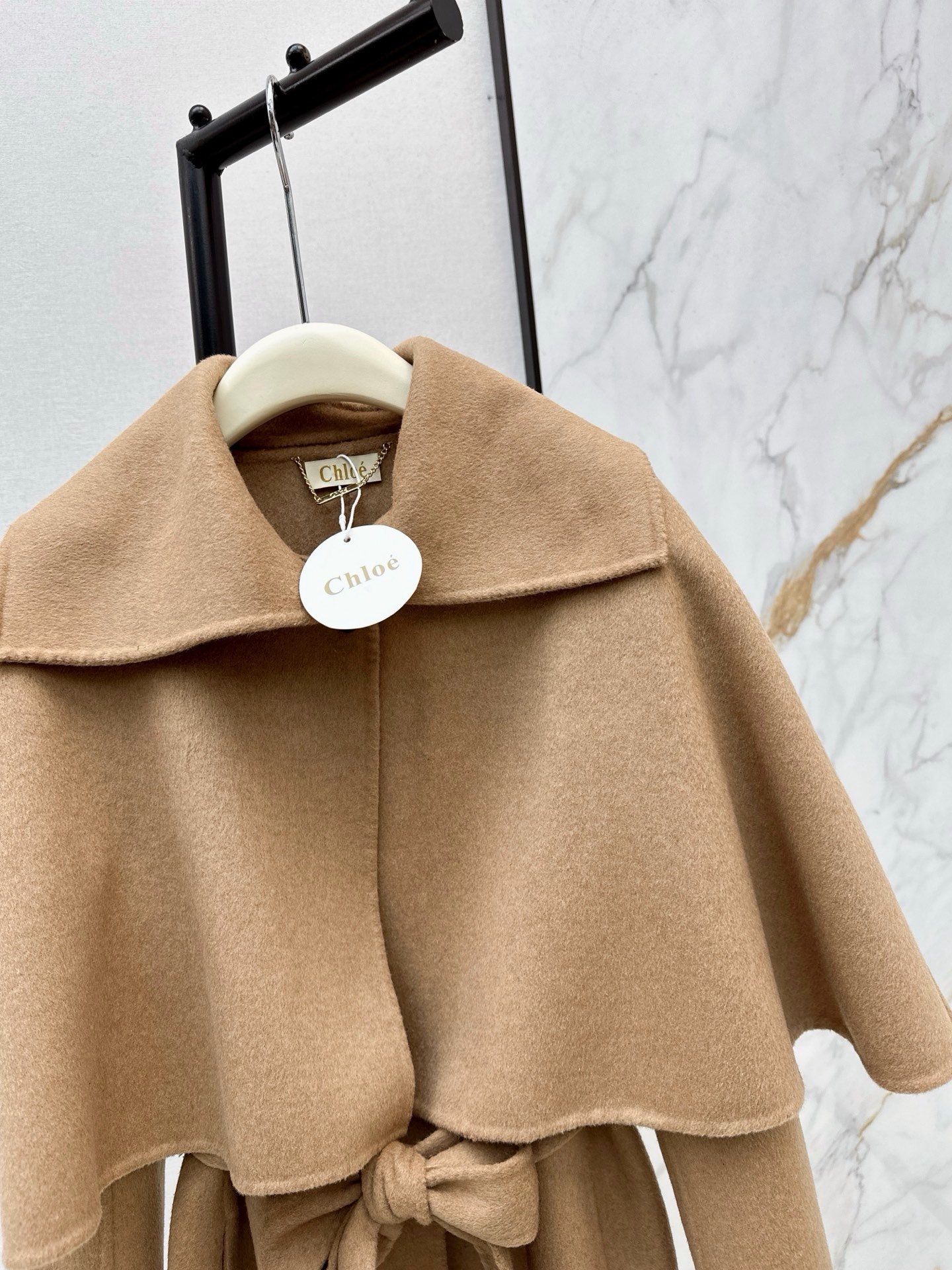 Chol 26fw detachable woolen cape overcoats