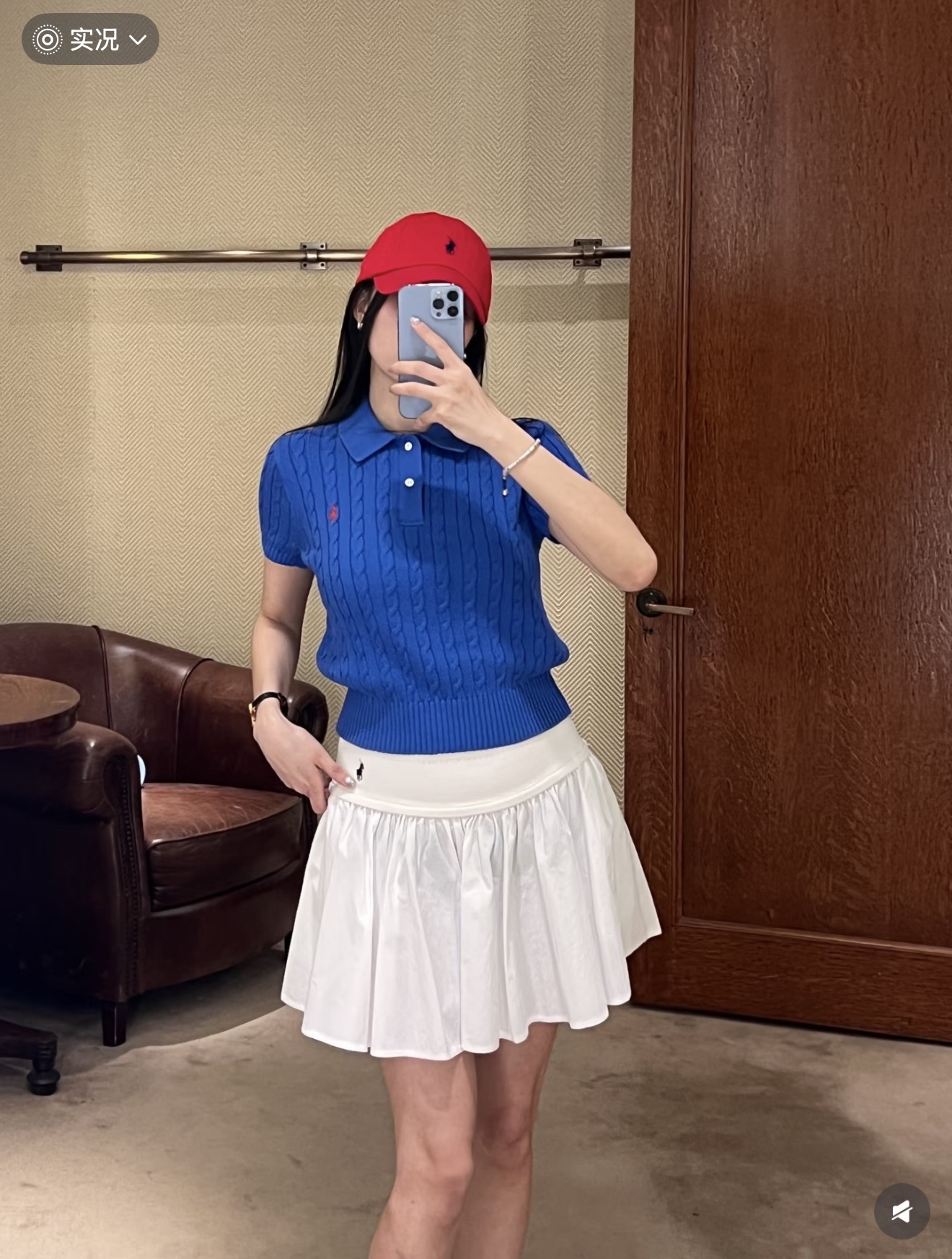 Ralp 26ss pleated mini skirt