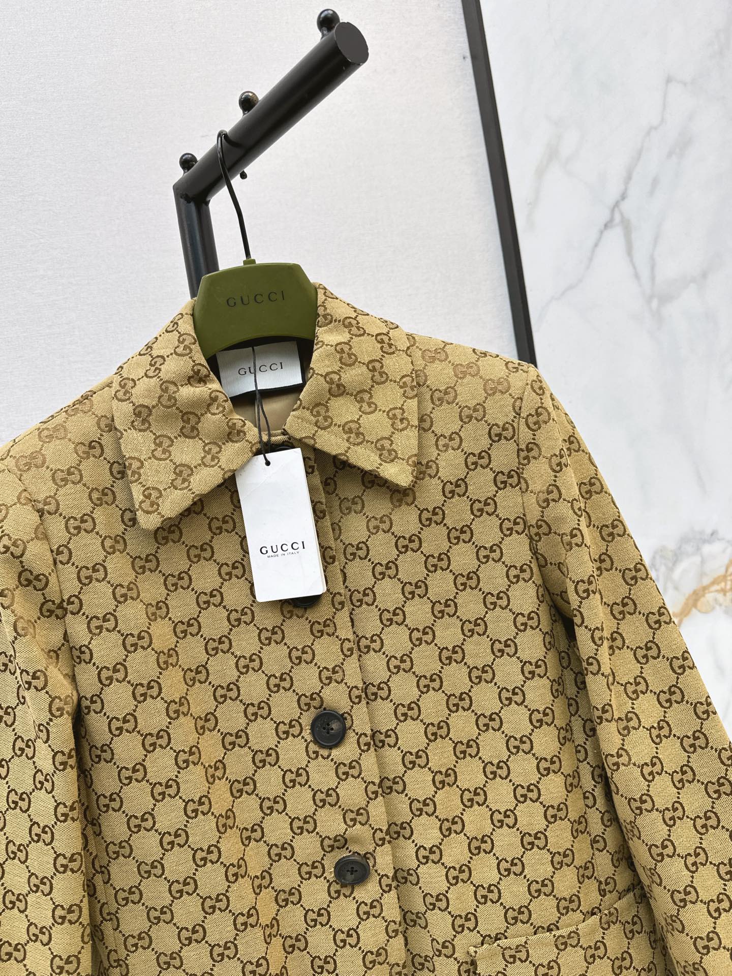 Guc 26fw jacquard long jacket
