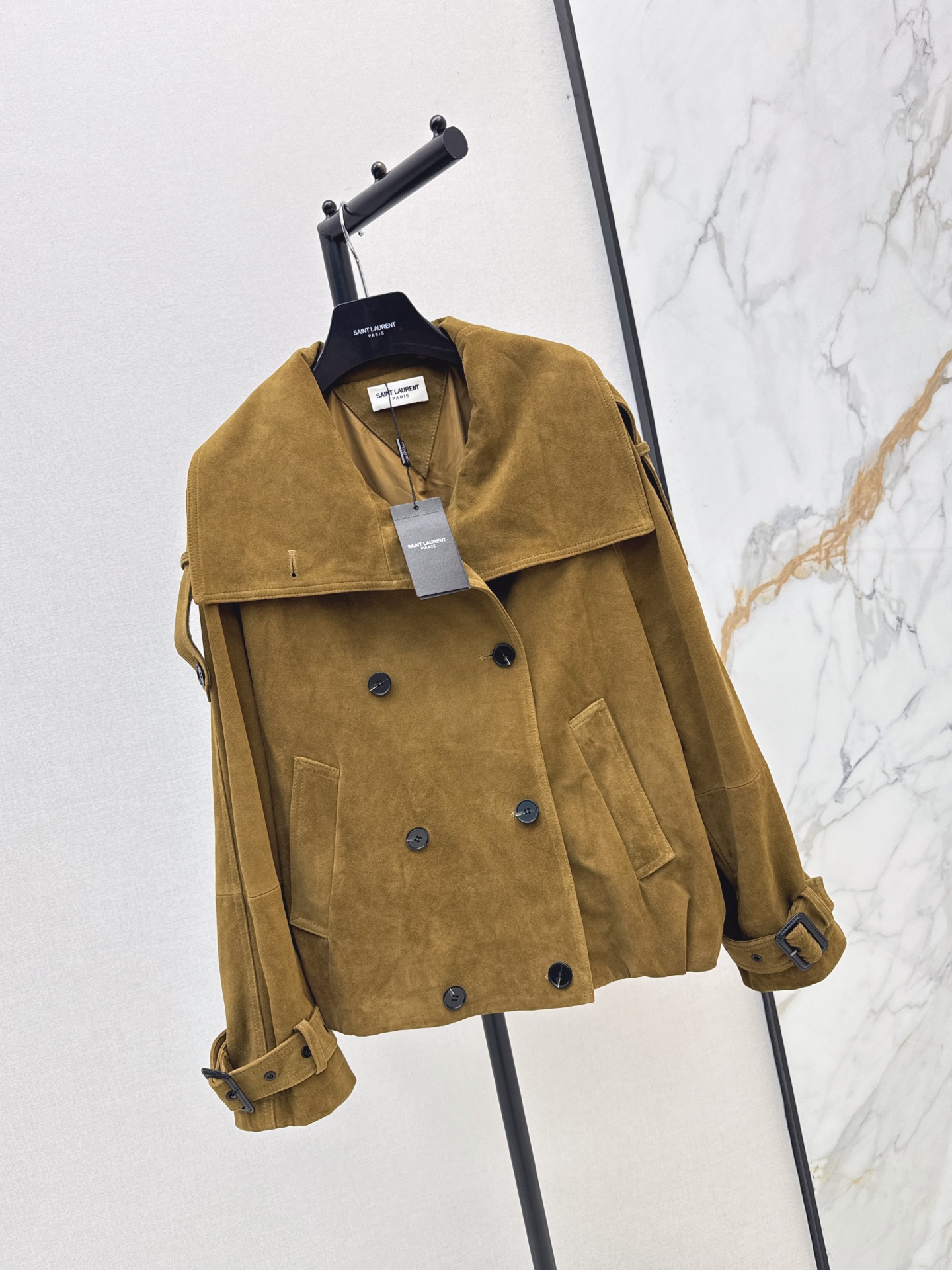 Sain 26fw suede fleece leather jacket