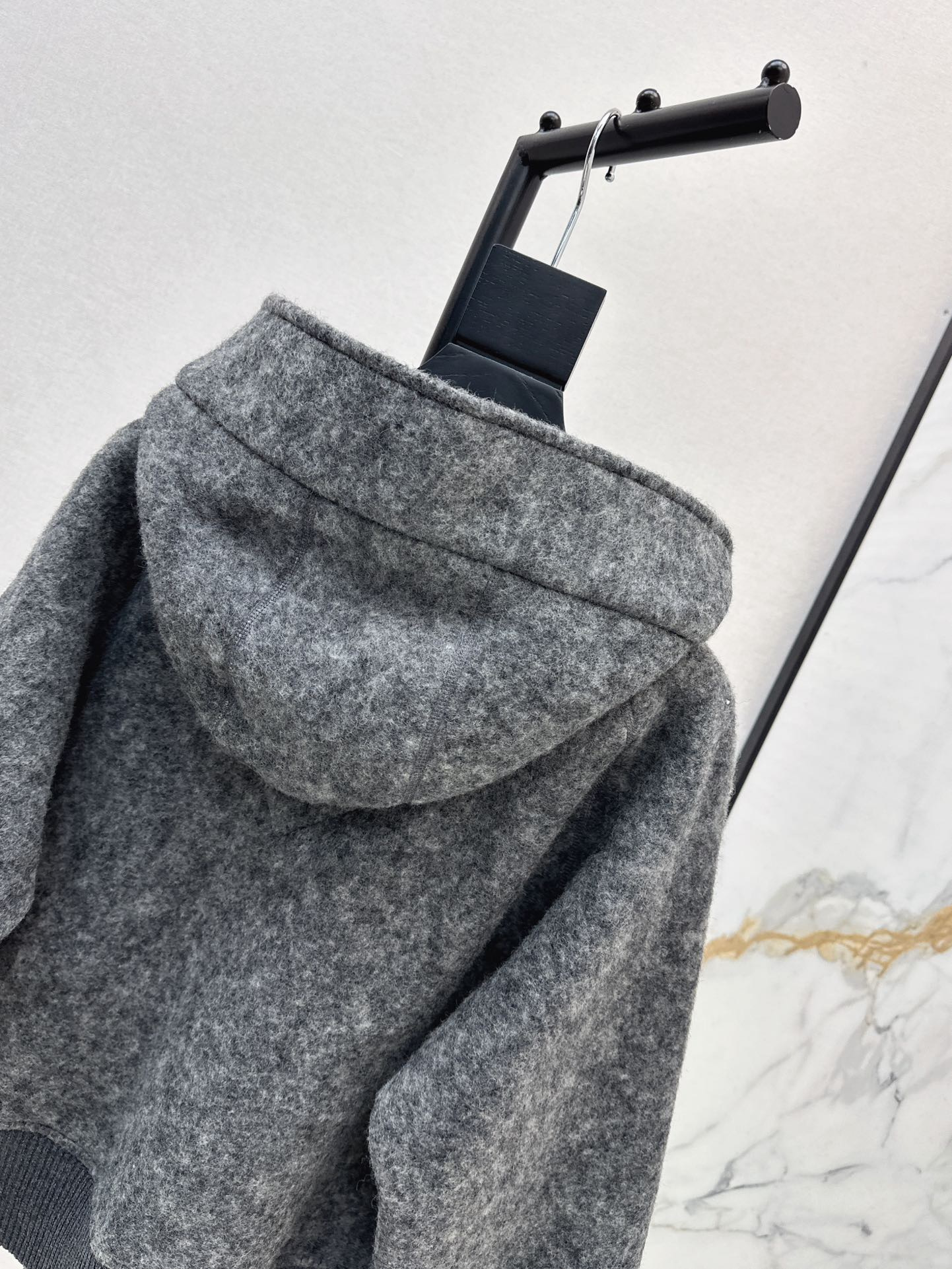 Can 26ss wool hooded jacket